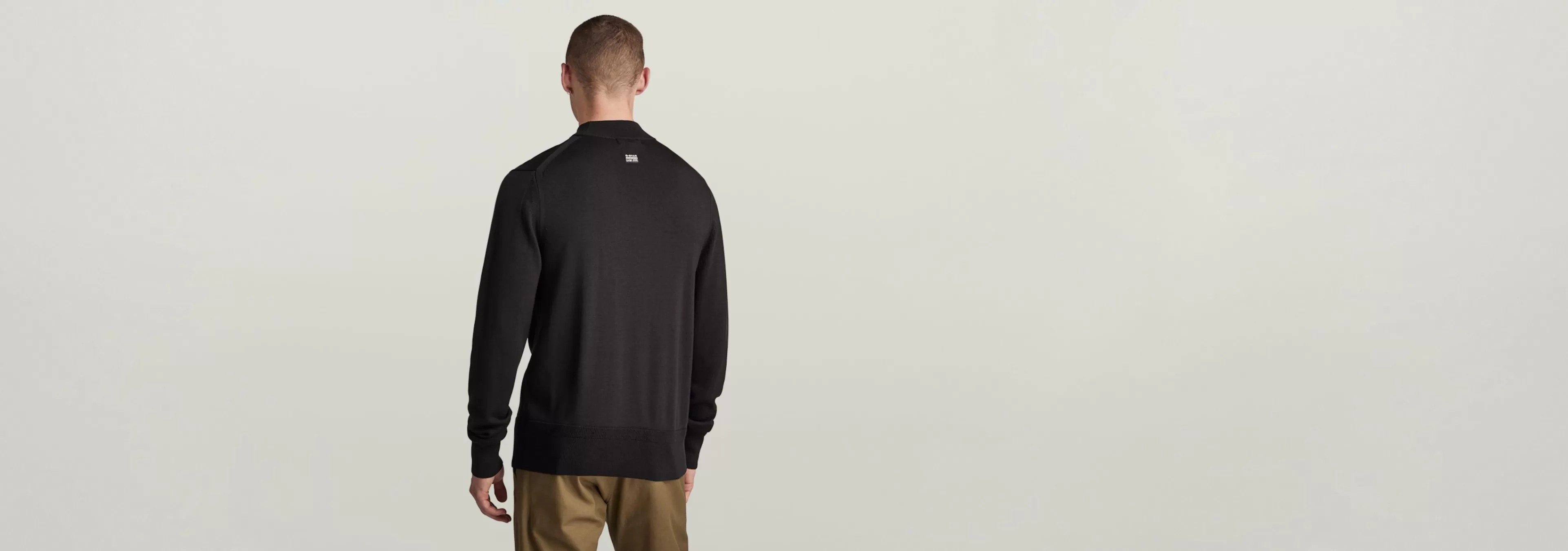 Shop G-Star Premium Core Mock Gebreide Trui dark black