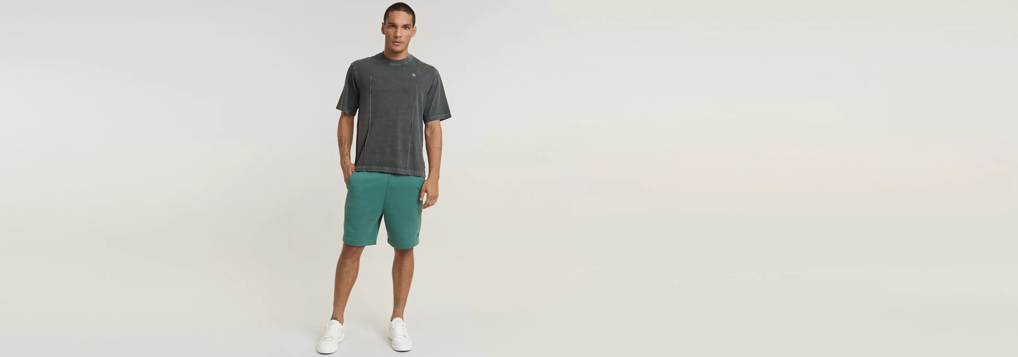 Best Sale G-Star Premium Core Sweat Short blue spruce