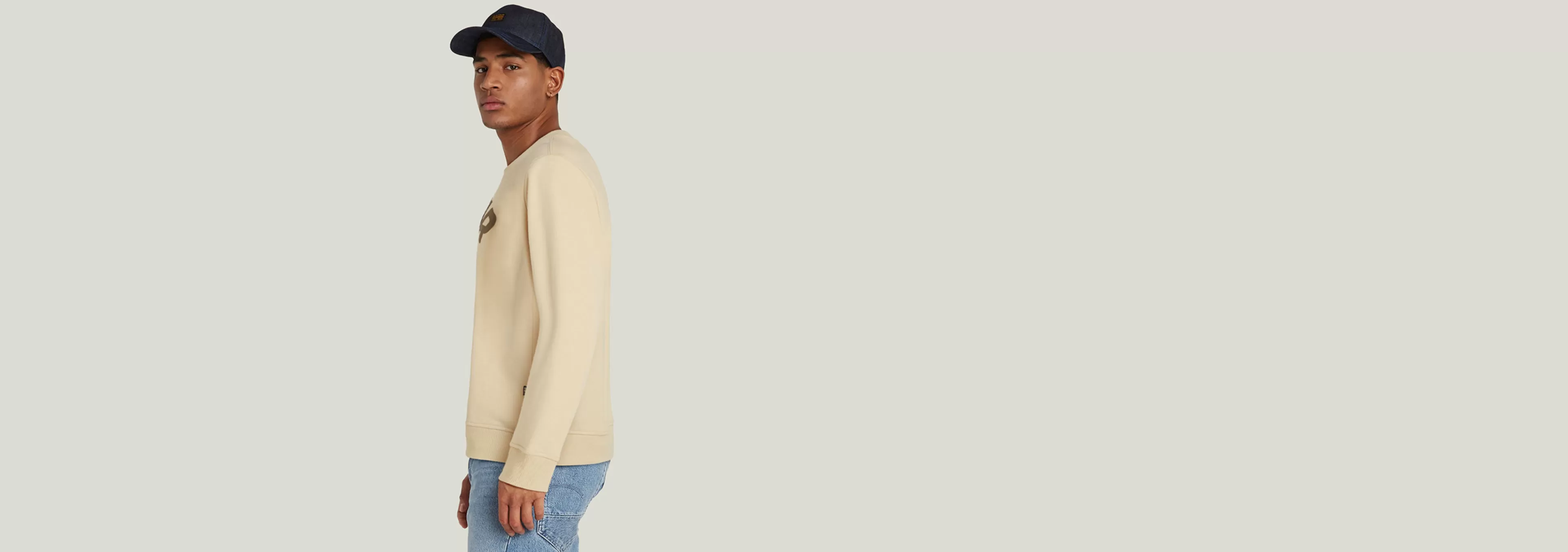 Store G-Star Puff Logo Print Crew Sweater Postbag
