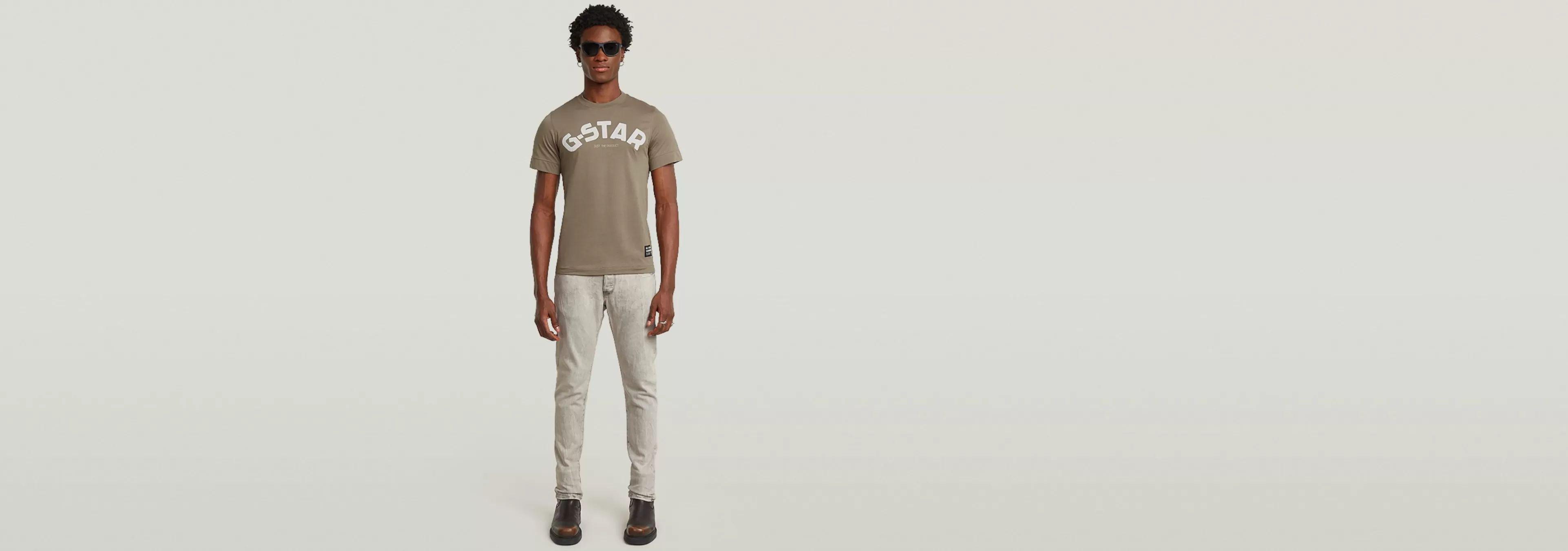 Fashion G-Star Puff Logo Slim T-Shirt deep walnut