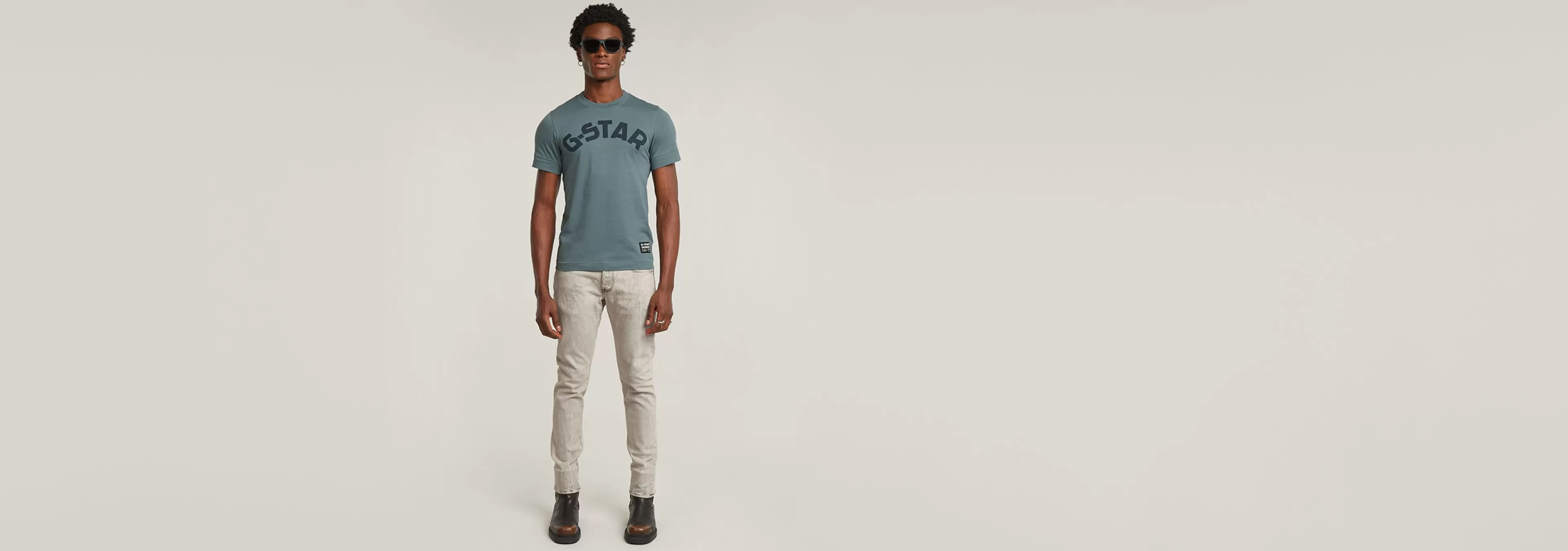 Sale G-Star Puff Logo Slim T-Shirt axis