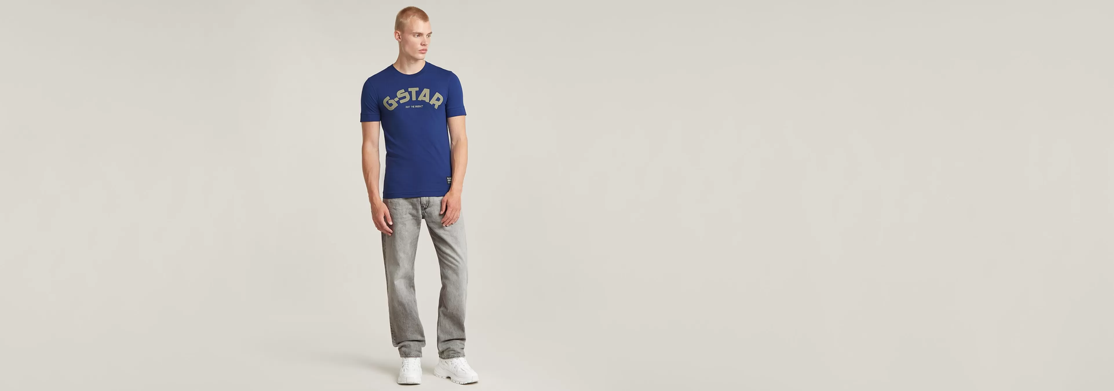Best G-Star Puff Logo Slim T-Shirt ballpen blue