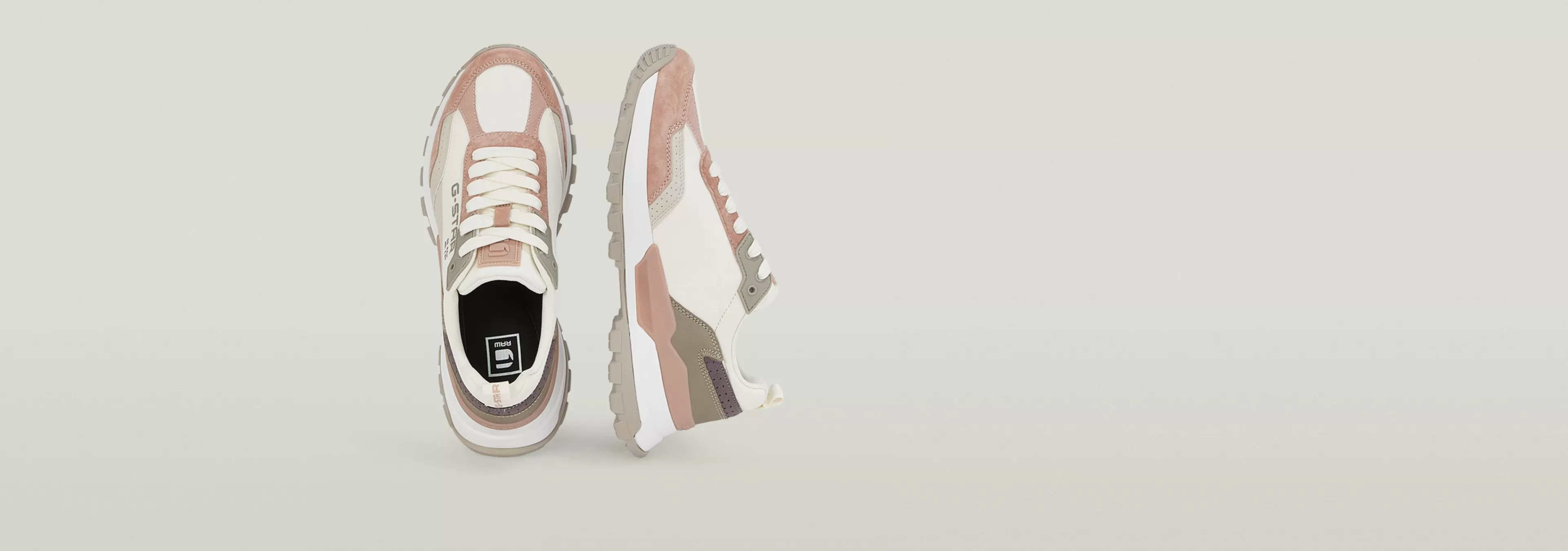 Fashion G-Star Rackam Blocked Sneakers off white/old pink