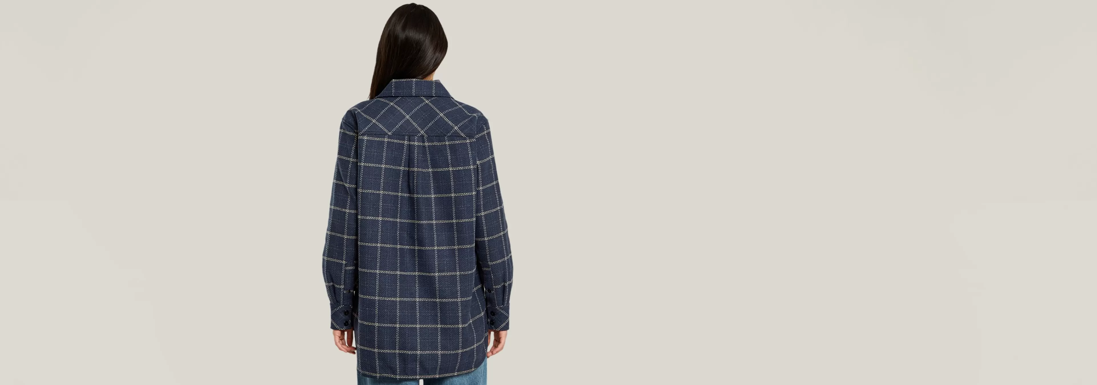 Cheap G-Star Regular Boyfriend Overshirt rank blue dash check