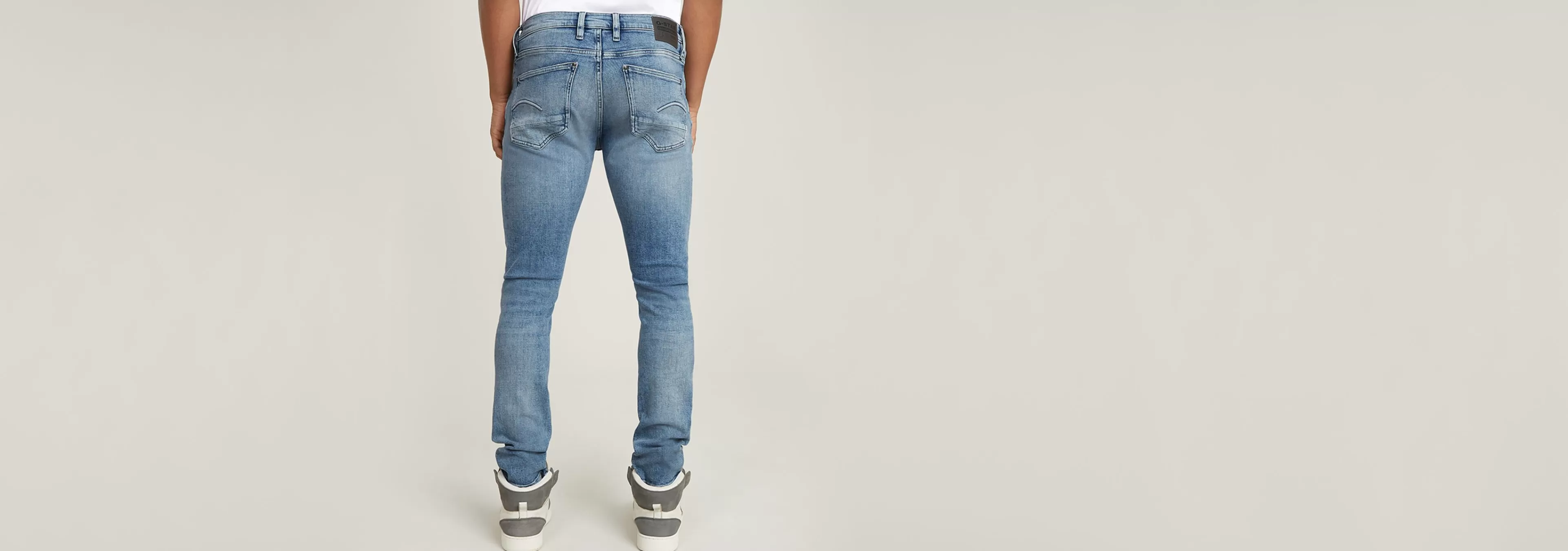 Discount G-Star Revend FWD Skinny Jeans antique faded ripped icecap