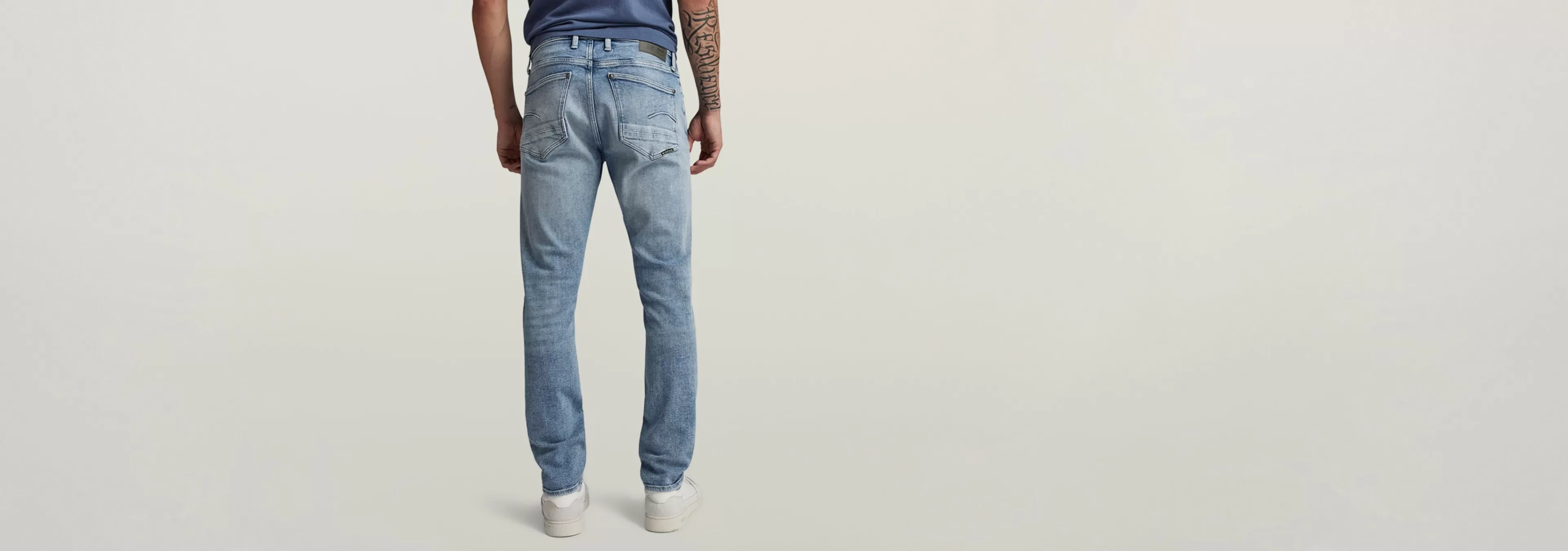 New G-Star Revend FWD Skinny Jeans sun faded nubay blue