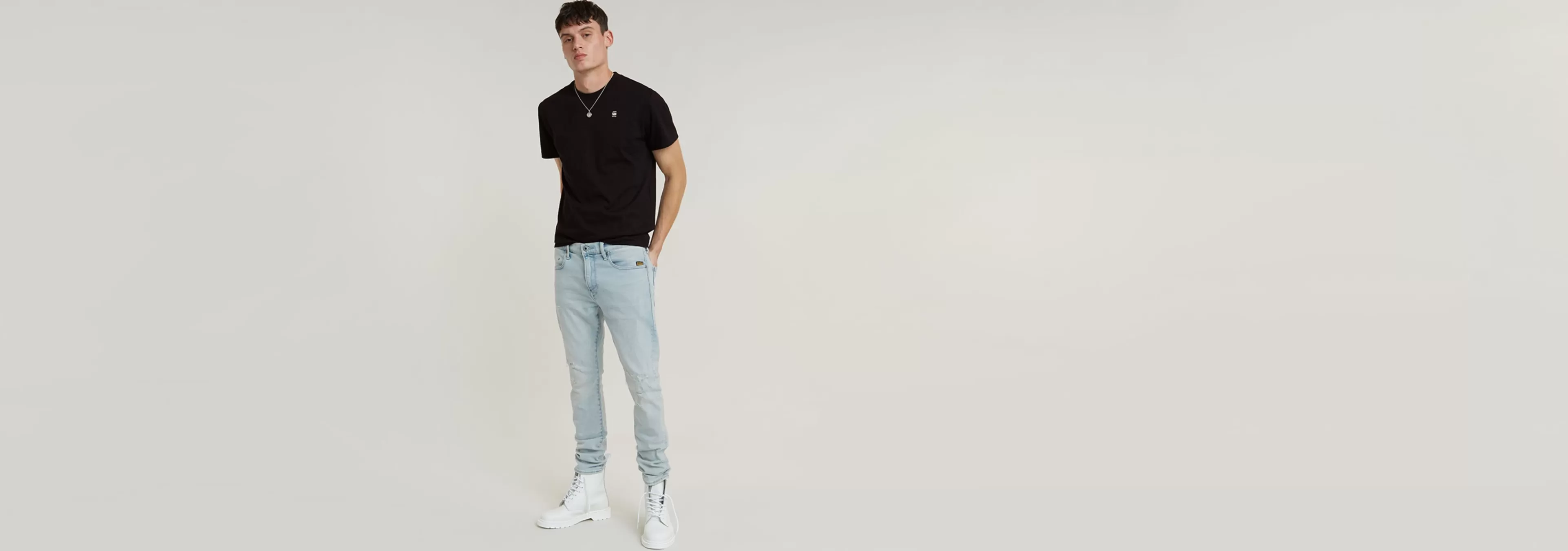 New G-Star Revend FWD Skinny Jeans sun faded bluejay destroyed