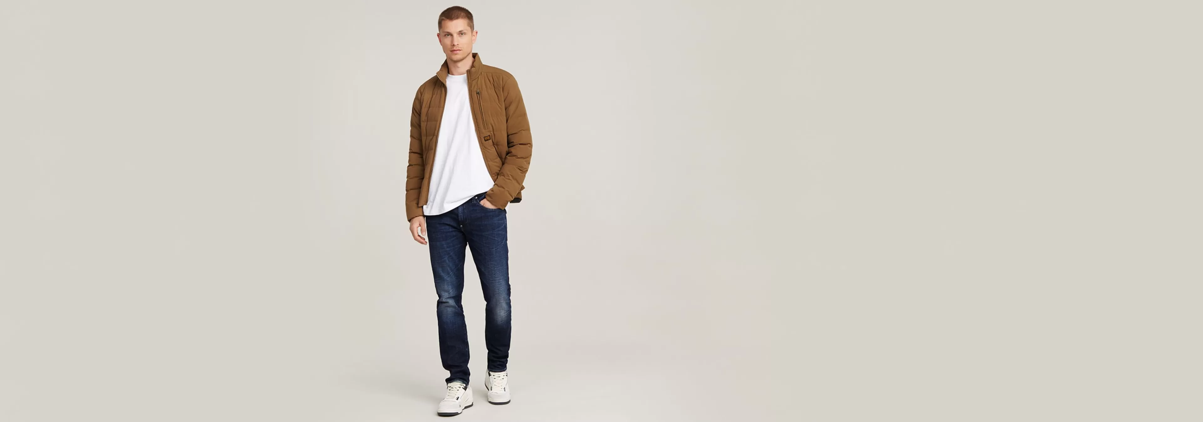 Fashion G-Star Revend FWD Skinny Jeans worn in galaxy blue