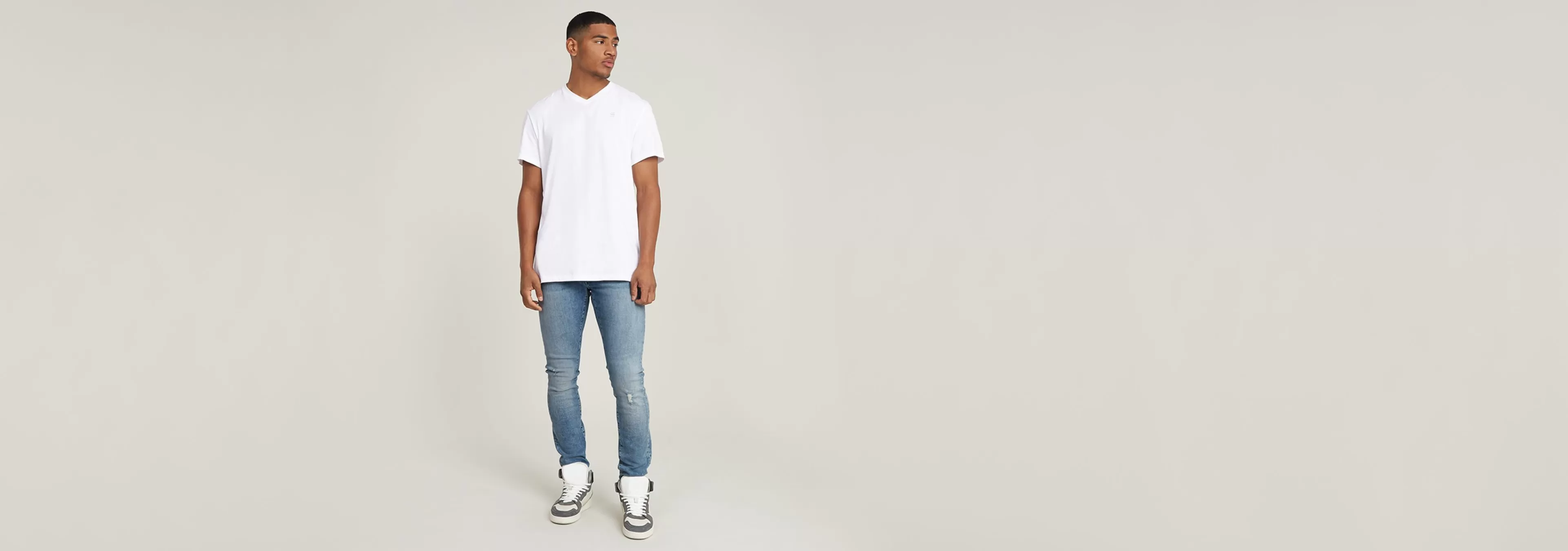 Discount G-Star Revend FWD Skinny Jeans antique faded ripped icecap