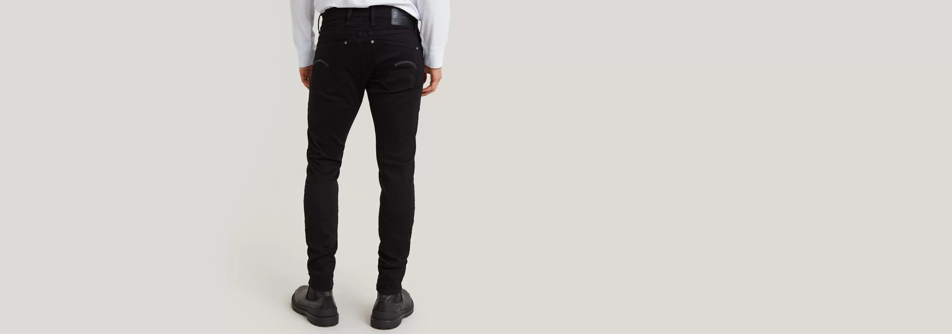 Shop G-Star Revend Skinny Jeans pitch black