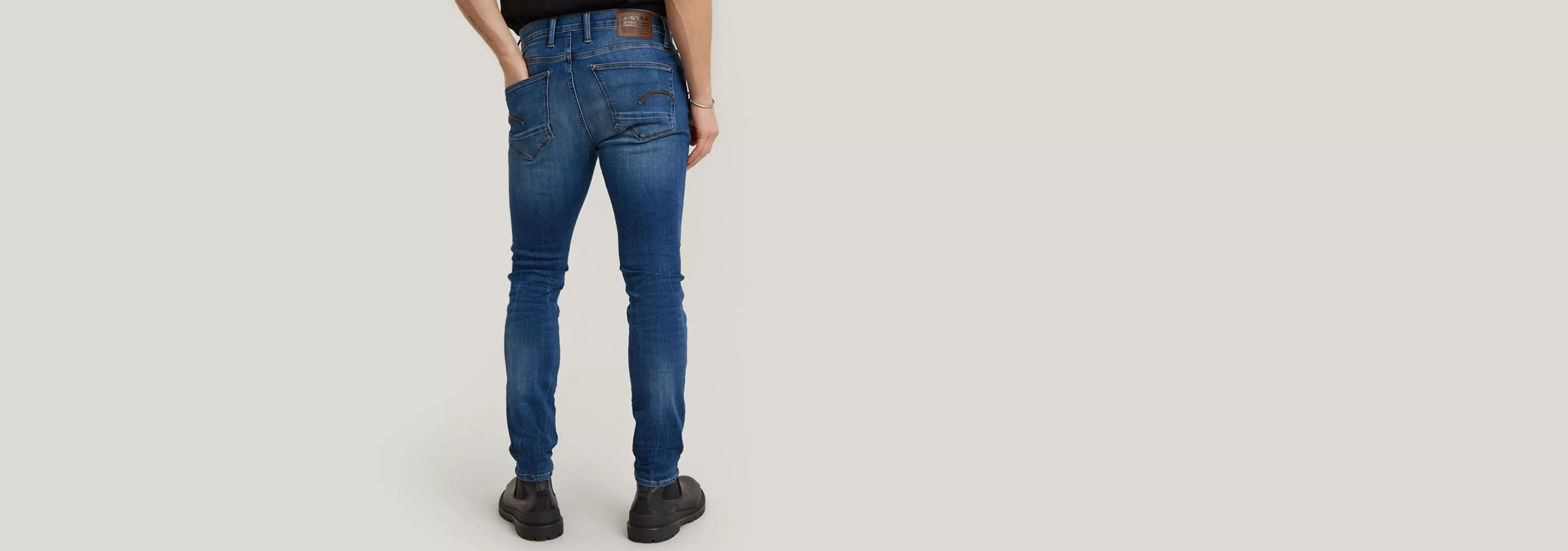 Clearance G-Star Revend Skinny Jeans medium indigo aged