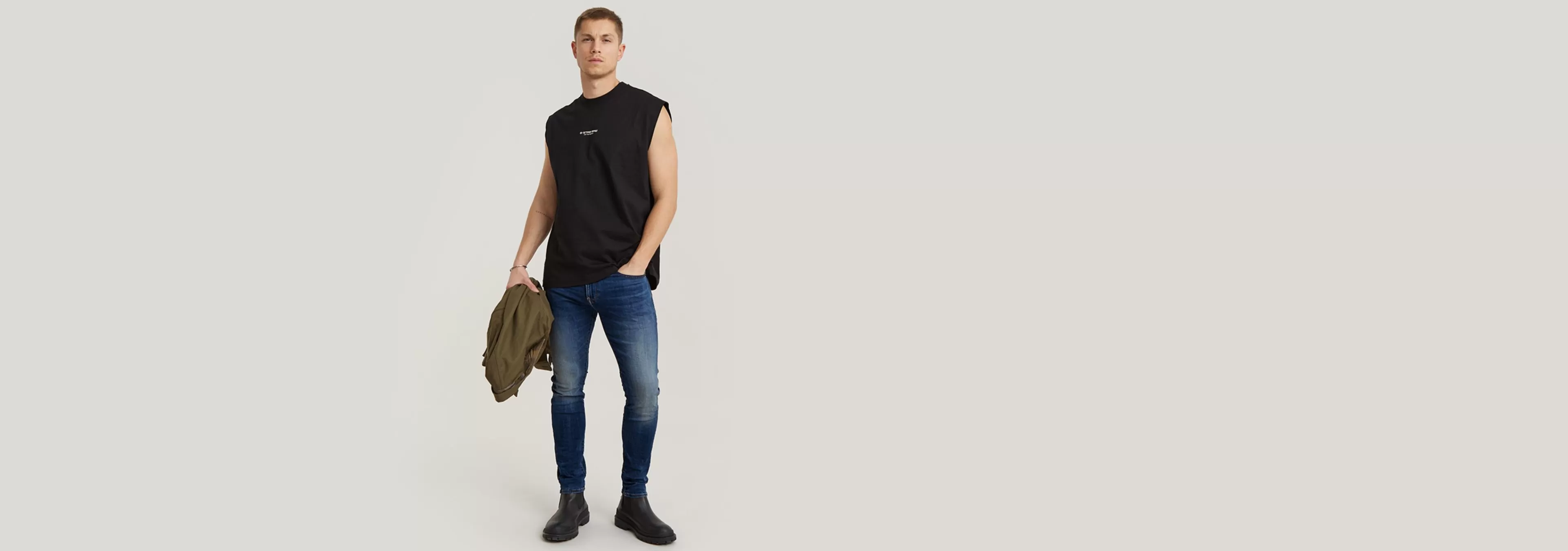 Clearance G-Star Revend Skinny Jeans medium indigo aged