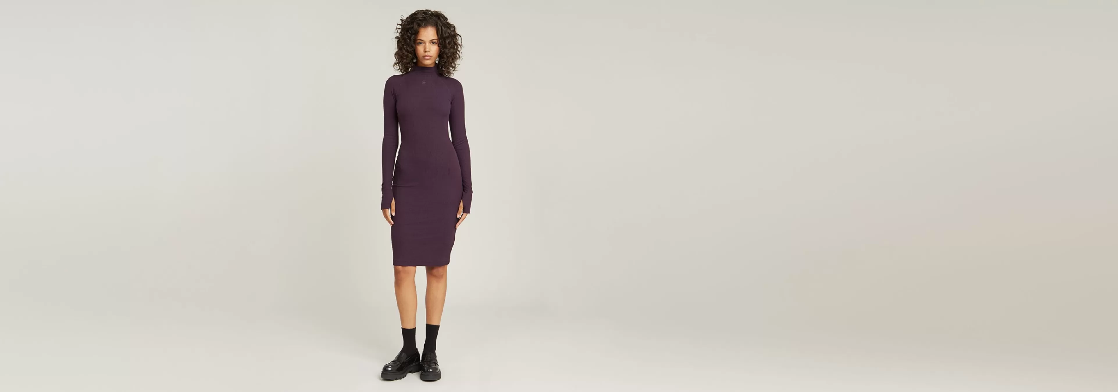 Best Sale G-Star Rib Slim Jurk Light Maze