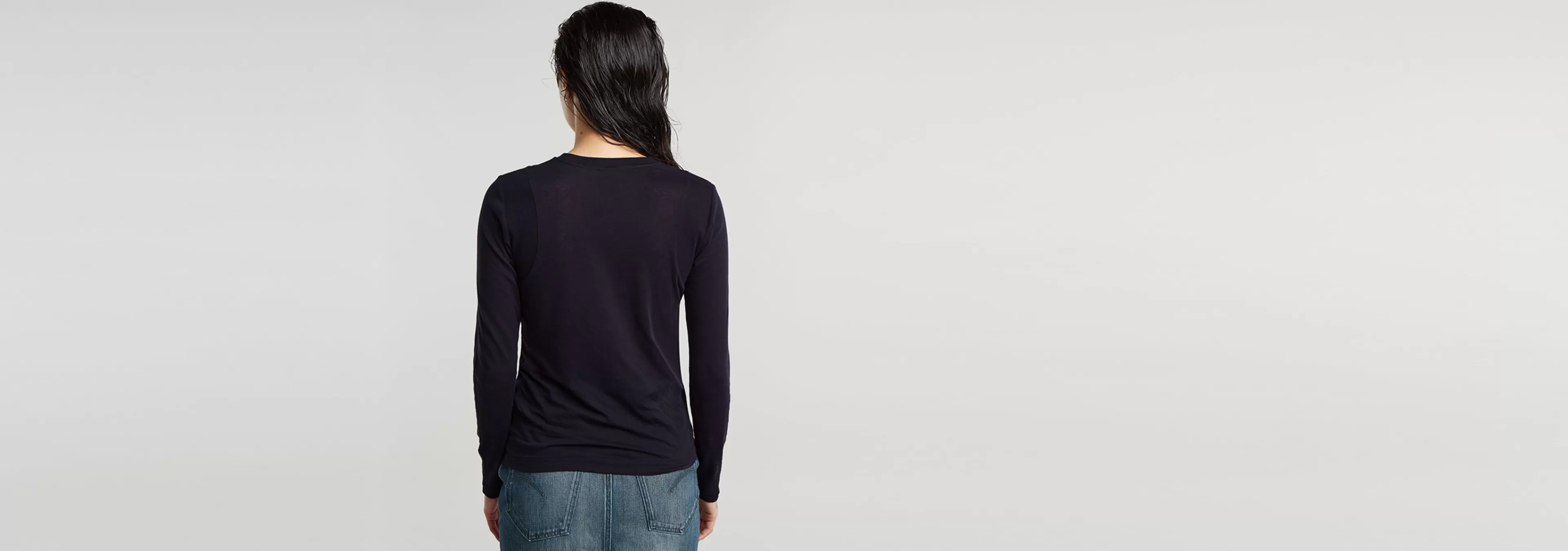 Hot G-Star Ribbed Shoulder Panels Slim Top osaka blue