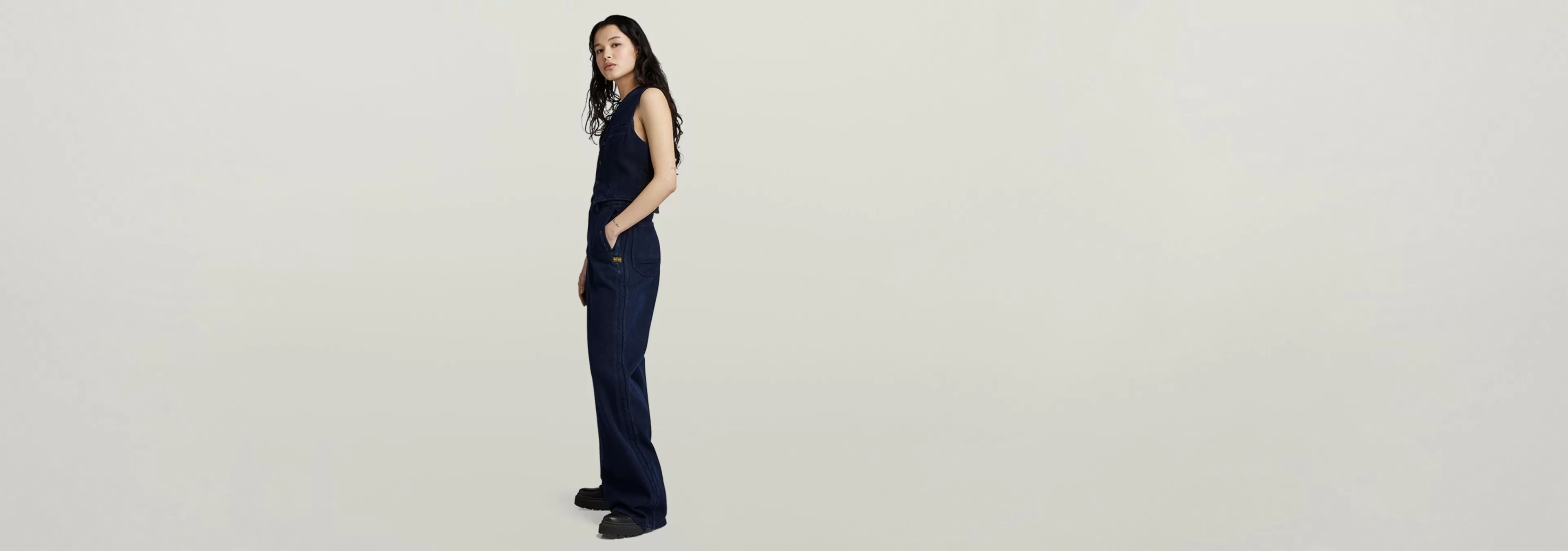 Online G-Star Roos High Loose Jeans rinsed
