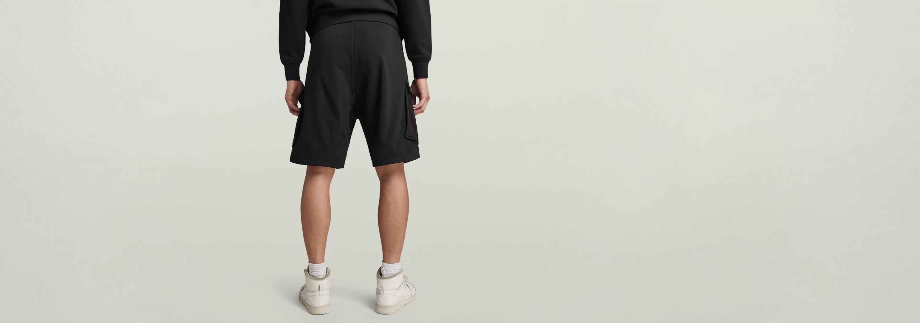 Discount G-Star Rovic Sweat Short dark black
