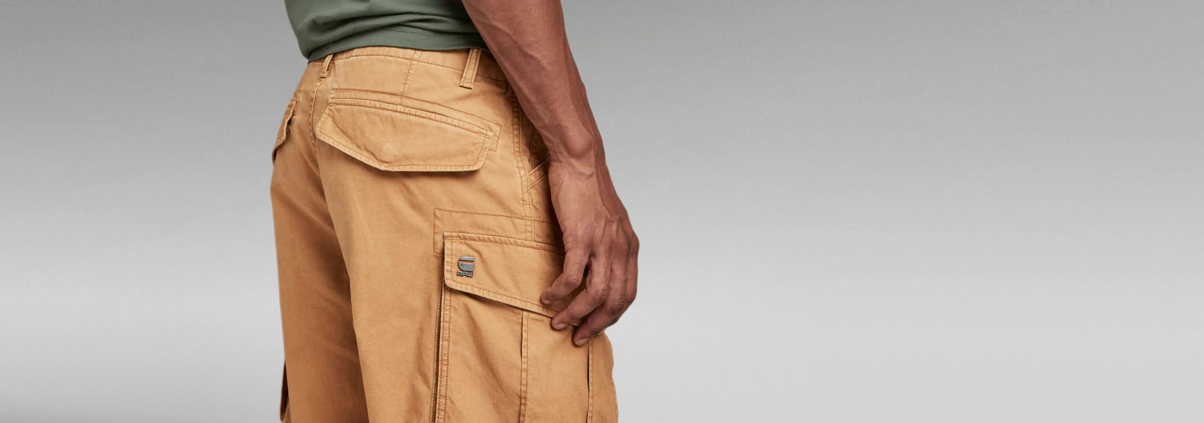 Online G-Star Rovic Zip Relaxed Short chipmunk