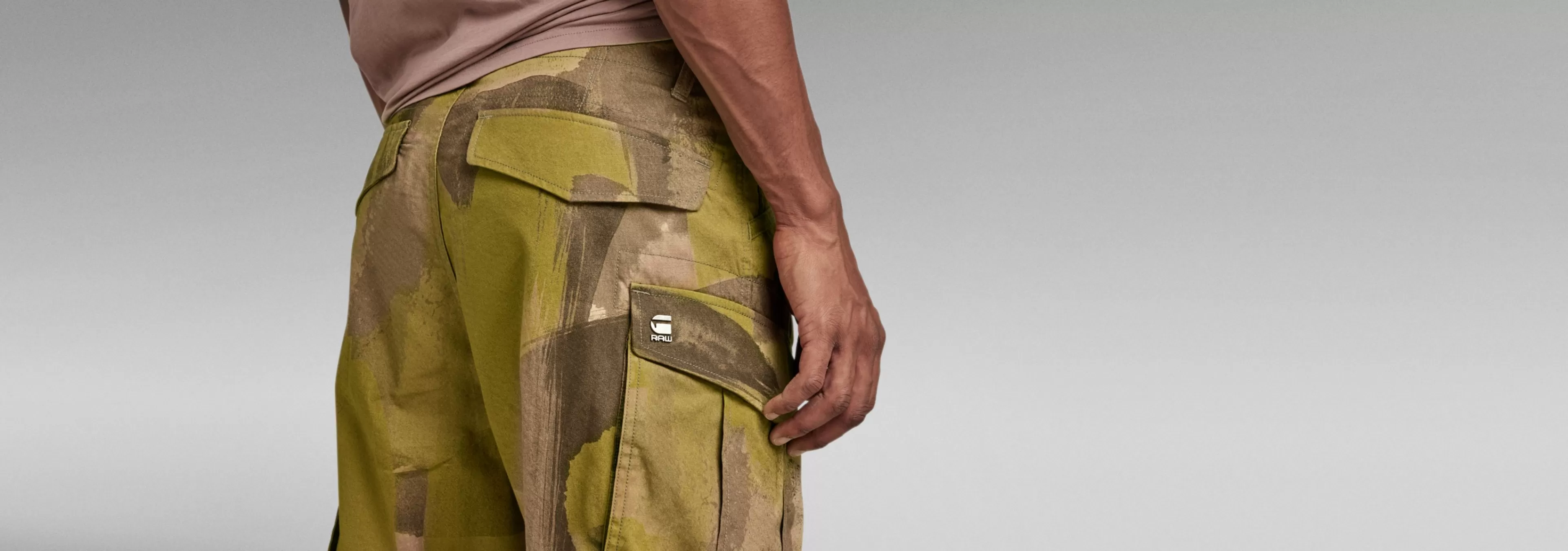 Shop G-Star Rovic Zip Relaxed Short safari watercolor camo