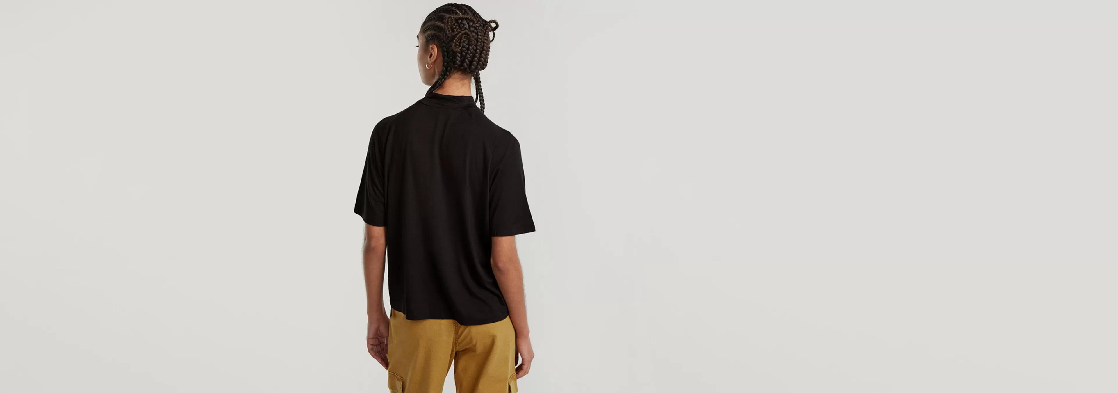 Clearance G-Star Saddle Sleeve Boxy Top dark black