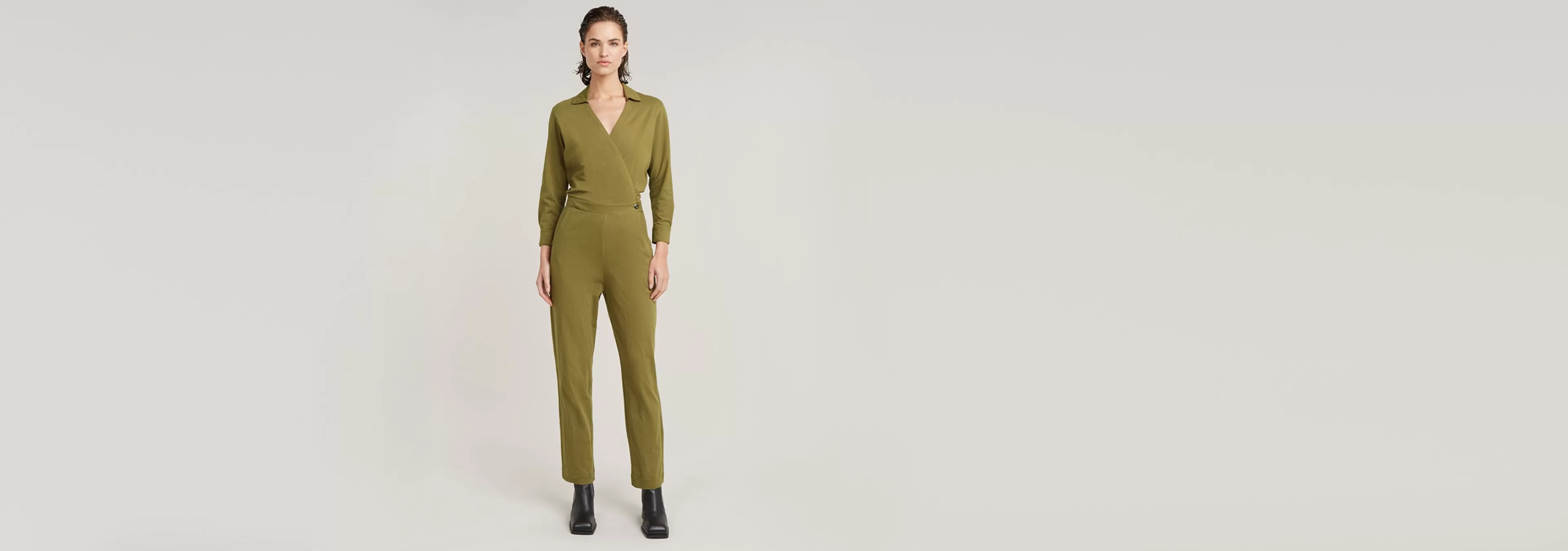 Shop G-Star Shirt Jumpsuit antic green