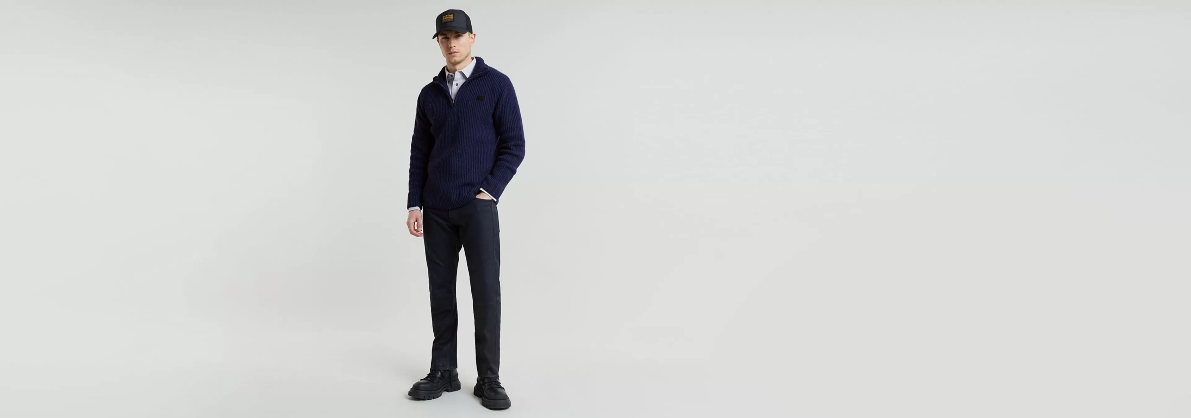 Discount G-Star Skipper Trui Double Collar imperial blue