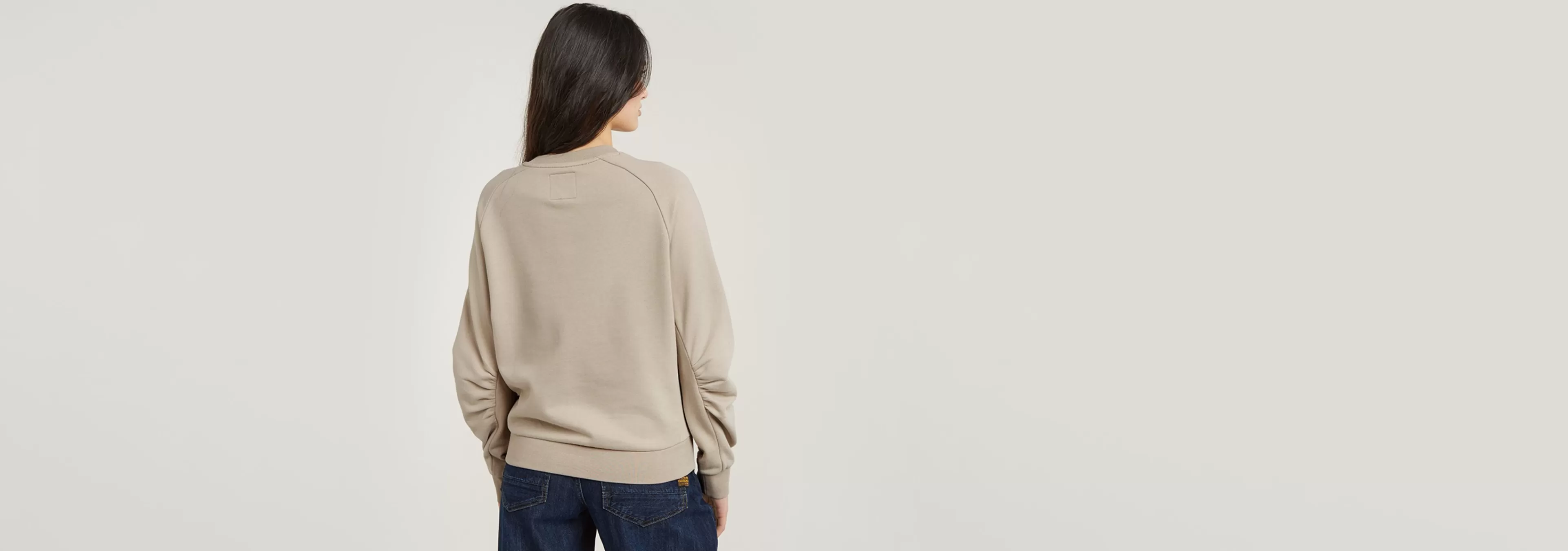 New G-Star Sleeve Construction Sweater sandstorm