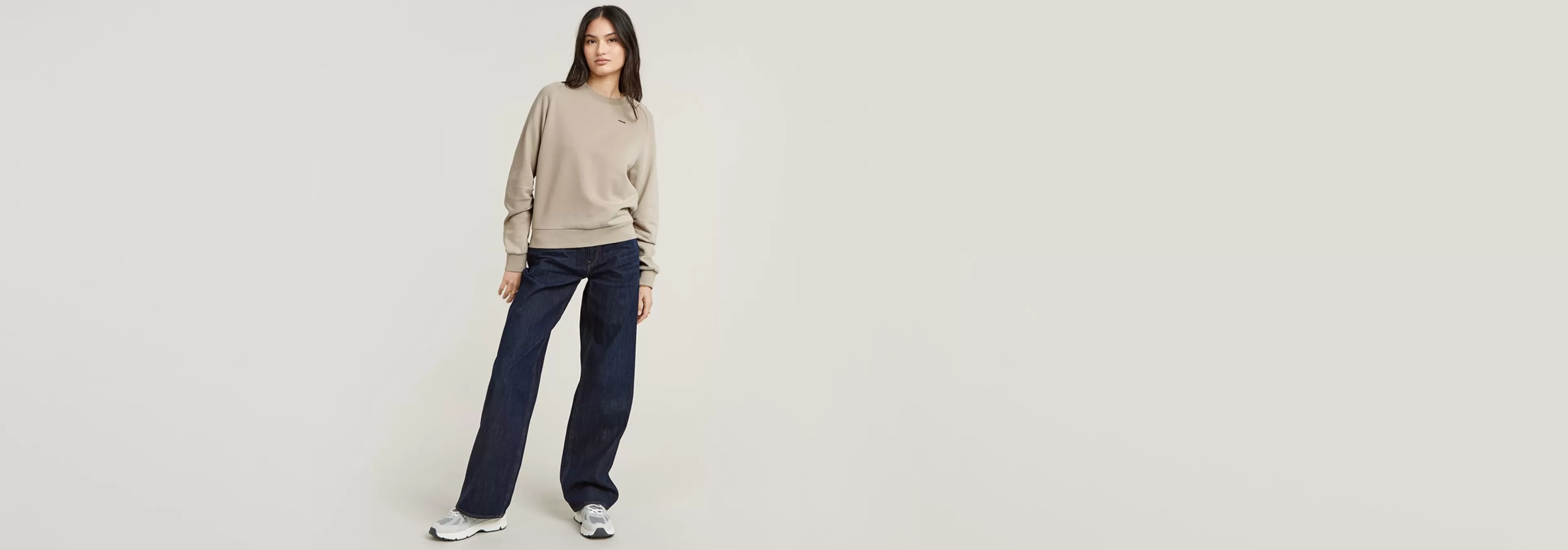 New G-Star Sleeve Construction Sweater sandstorm