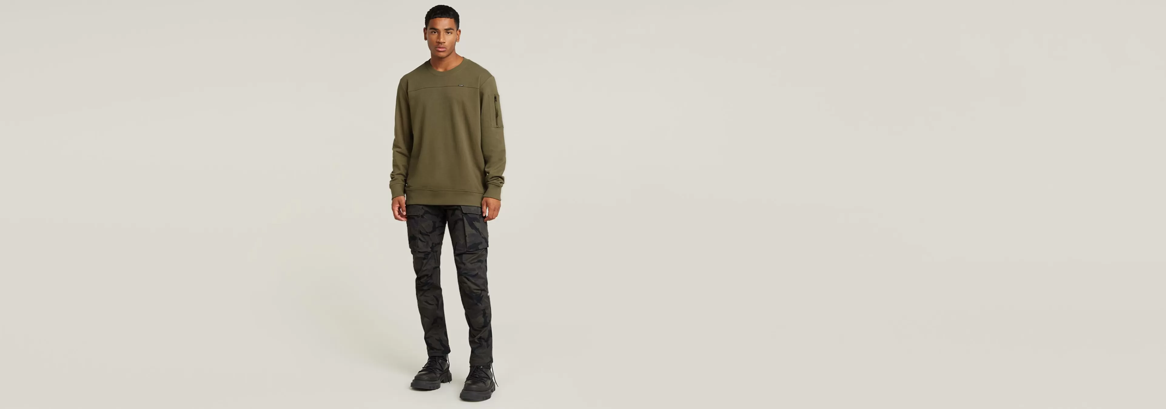 Discount G-Star Sleeve Pocket Tweeter shadow olive