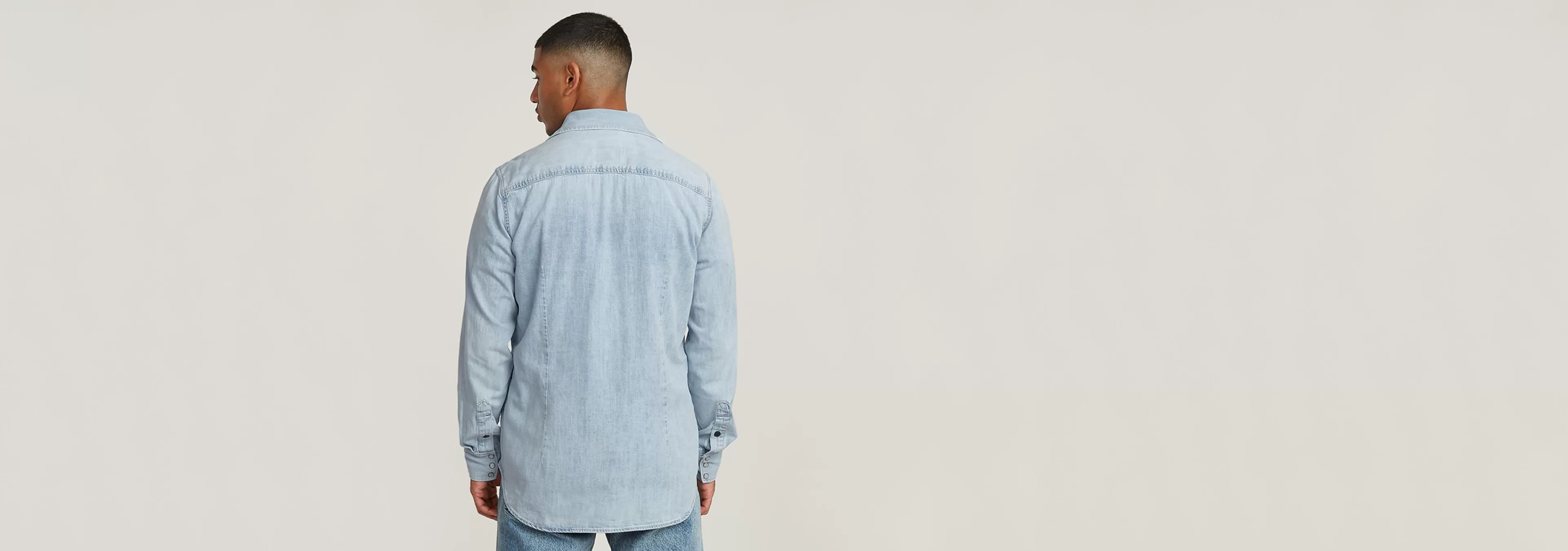 Best Sale G-Star Slim Denim Shirt sun faded blue mist