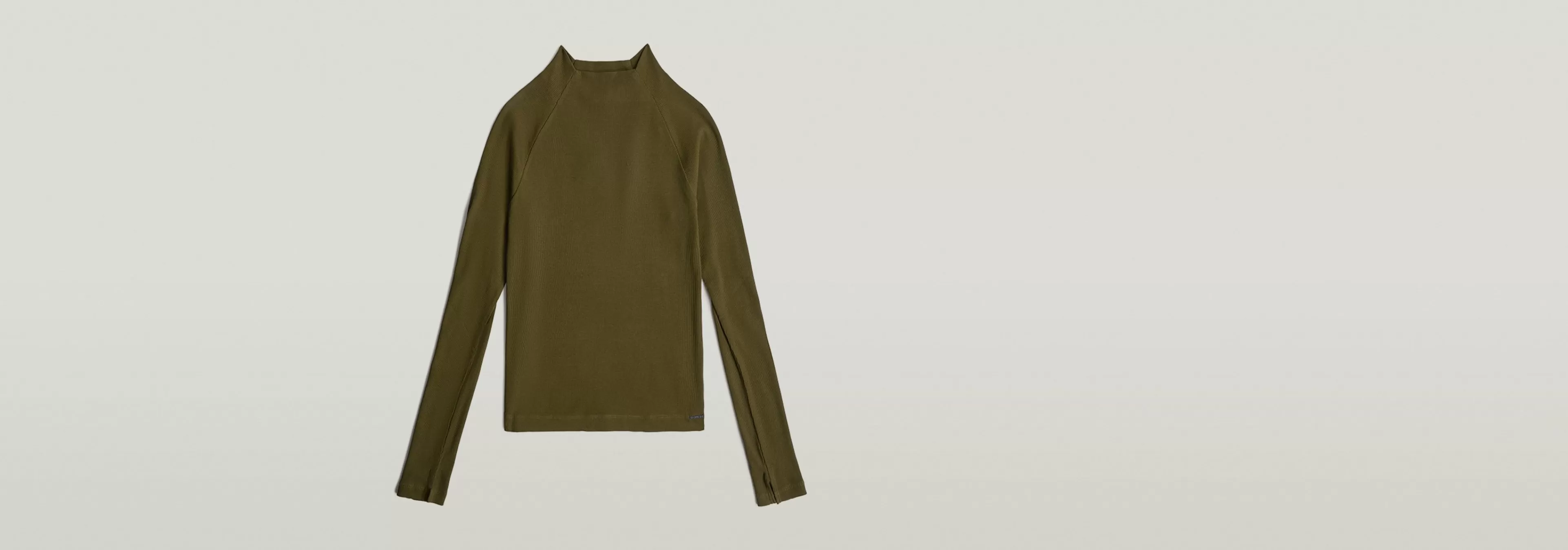 Cheap G-Star Slim Rib Korte Col Top dark olive
