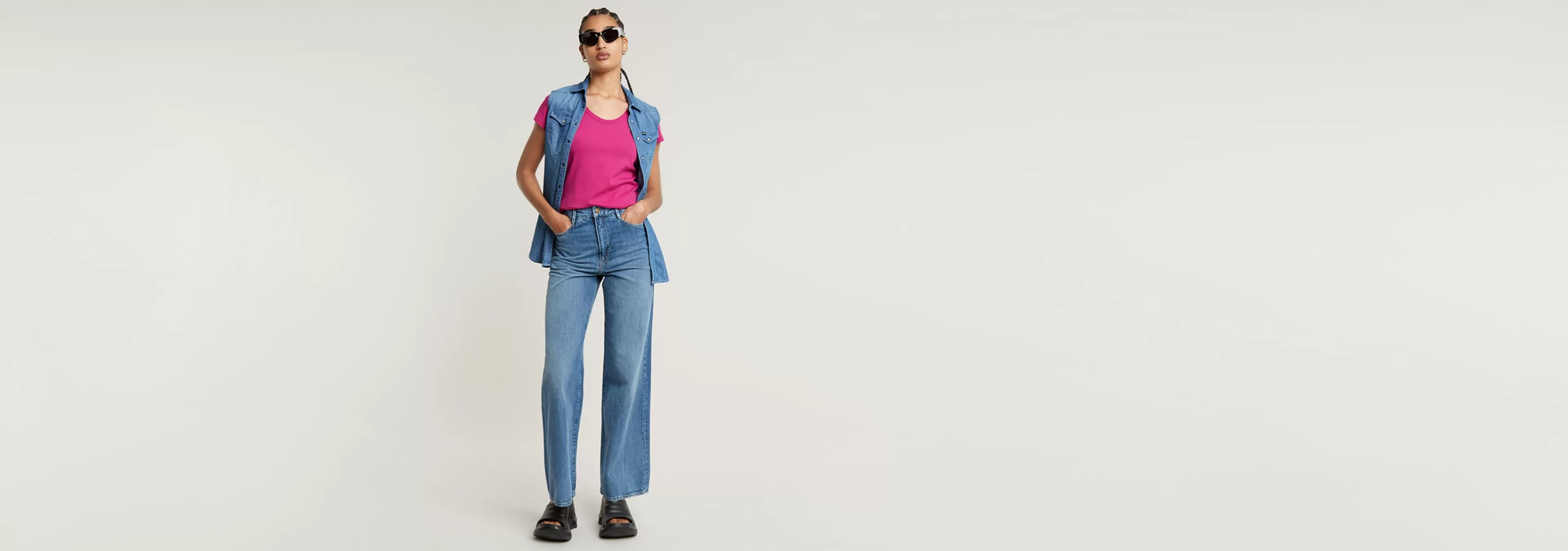 Best G-Star Slim Top fuchsia red