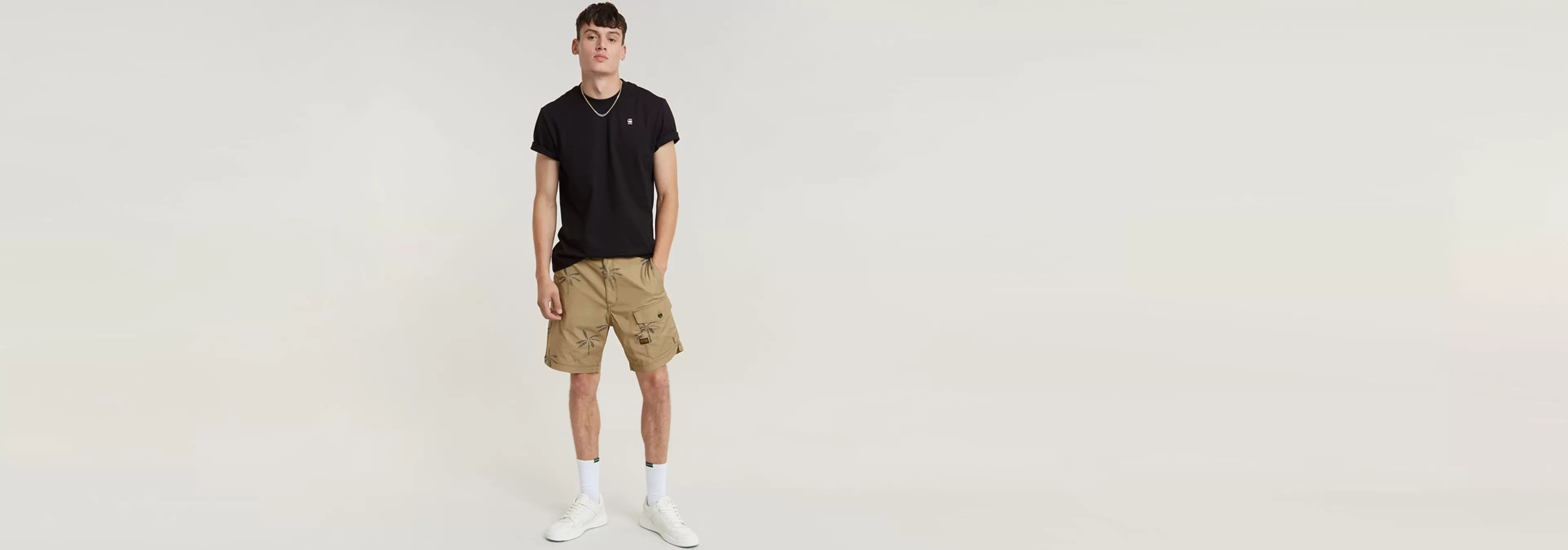 Hot G-Star Sport Trainer Short Allover safari banana tree