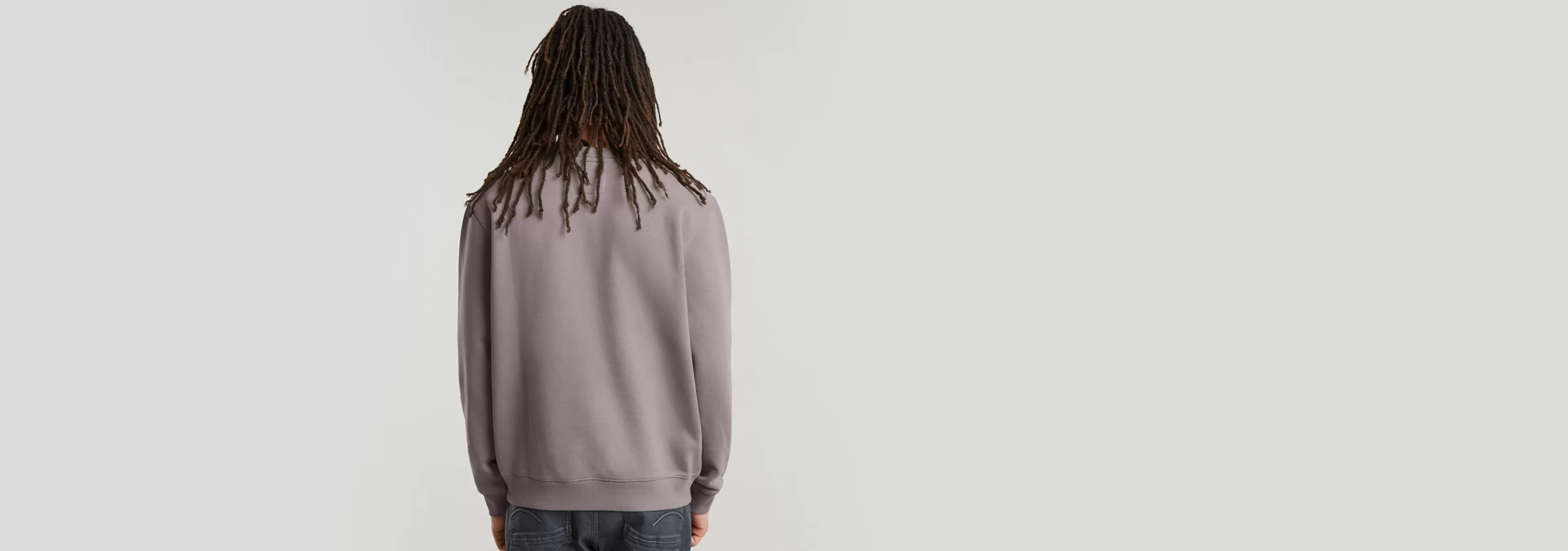 Fashion G-Star Stacked Old Skool Logo Sweater elephant skin
