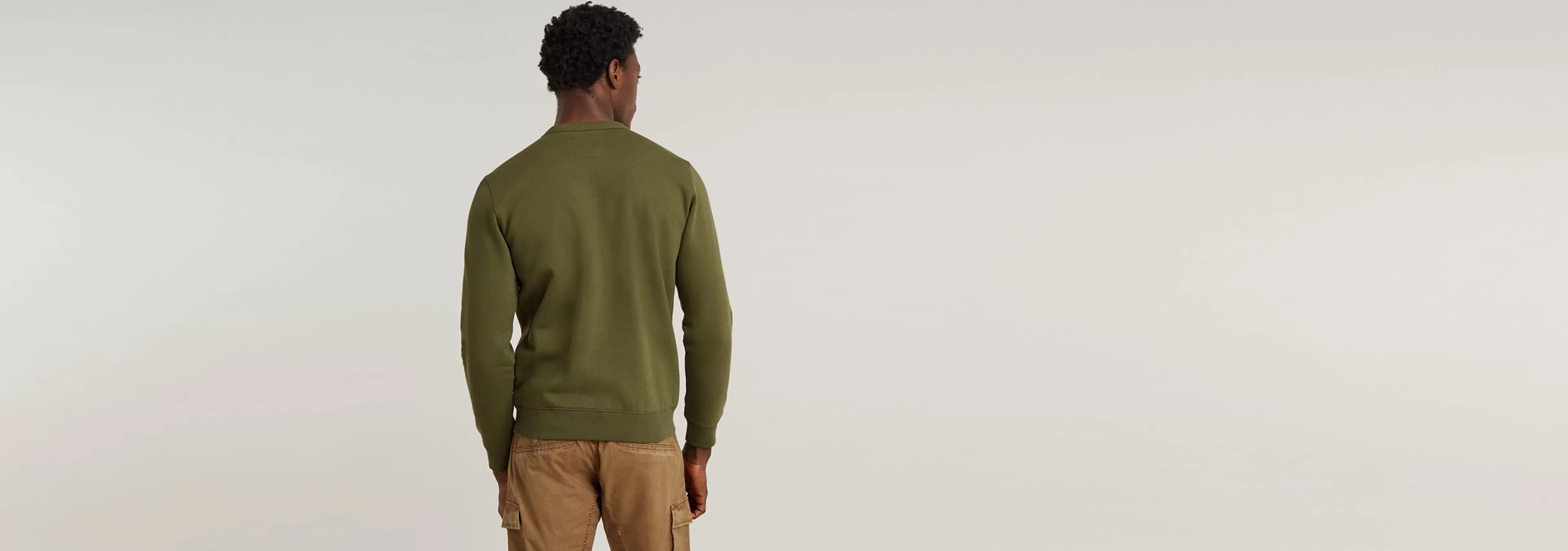 Sale G-Star Stacked Old Skool Logo Sweater Dark Moss