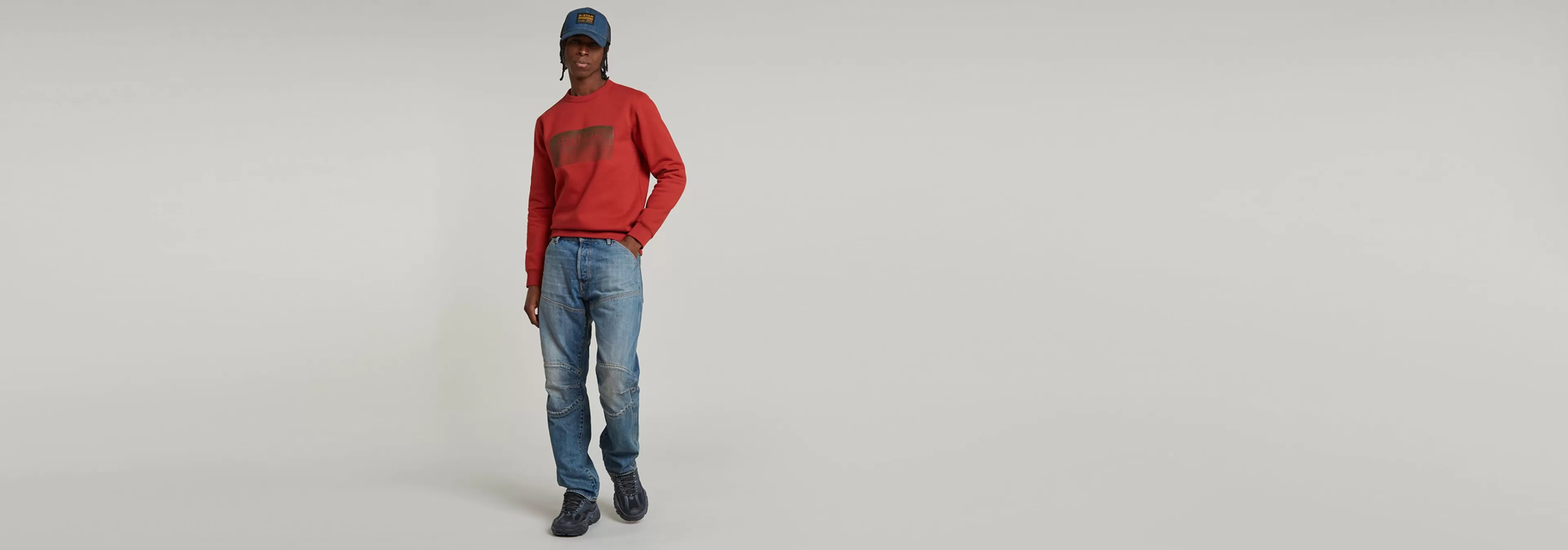 Flash Sale G-Star Stacked Old Skool Logo Sweater rusty red