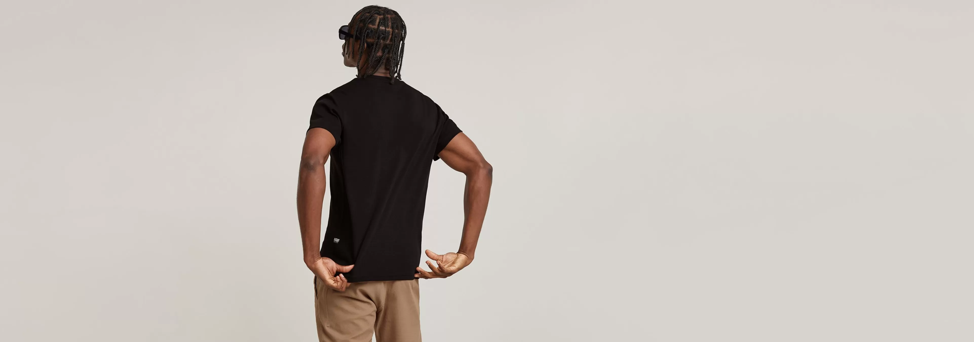 Best G-Star Stacked Old Skool Logo T-Shirt dark black