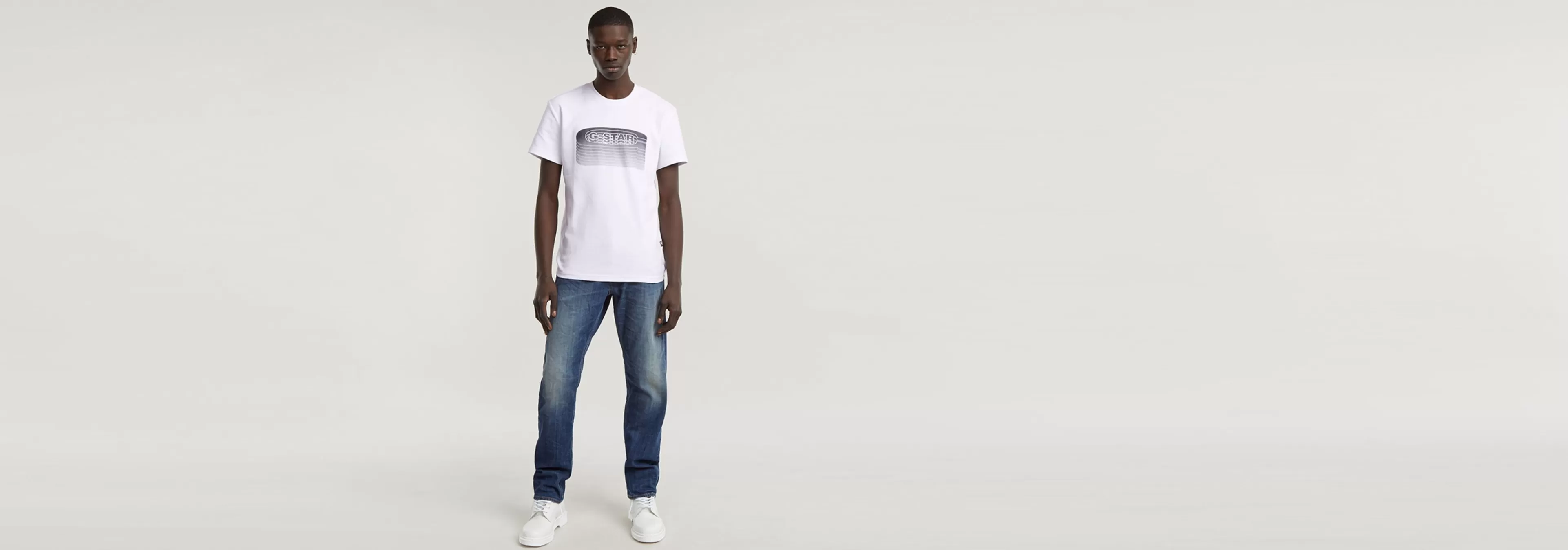 Flash Sale G-Star Stacked Old Skool Logo T-Shirt white