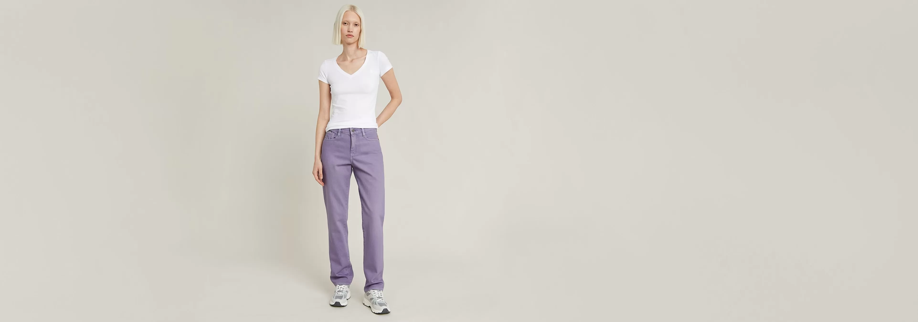 Outlet G-Star Strace Straight Jeans faded frozen lavender gd