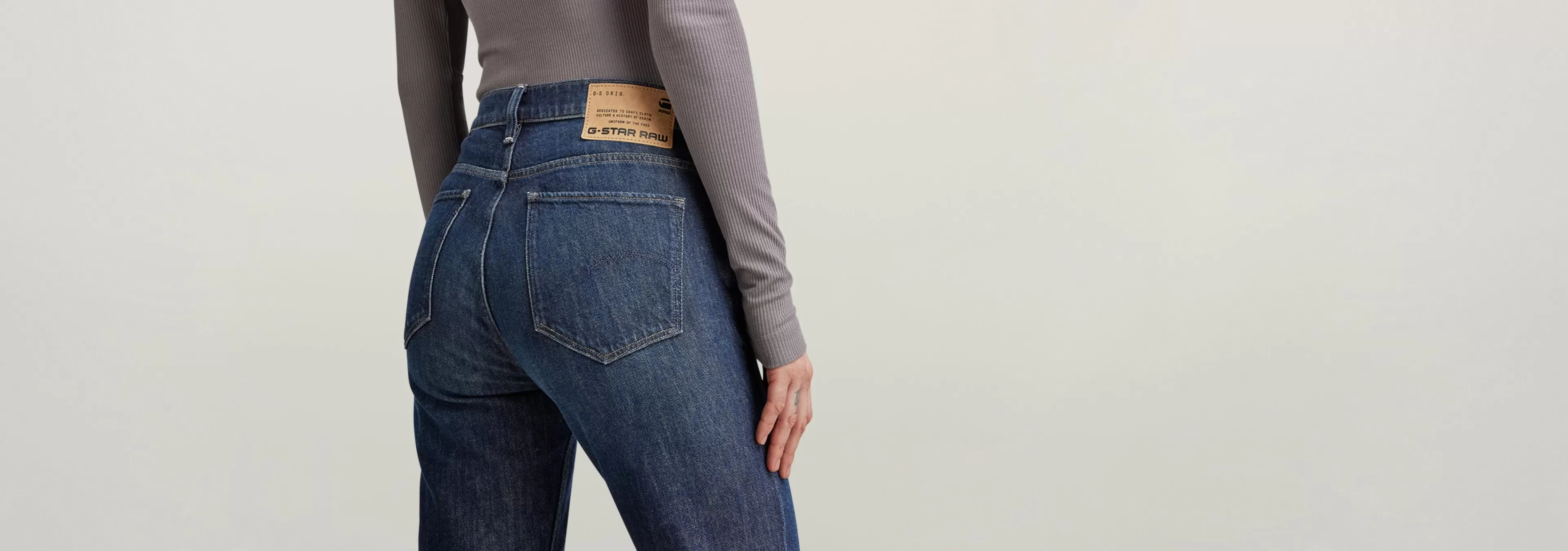 Cheap G-Star Strace Straight Jeans worn in deep marine