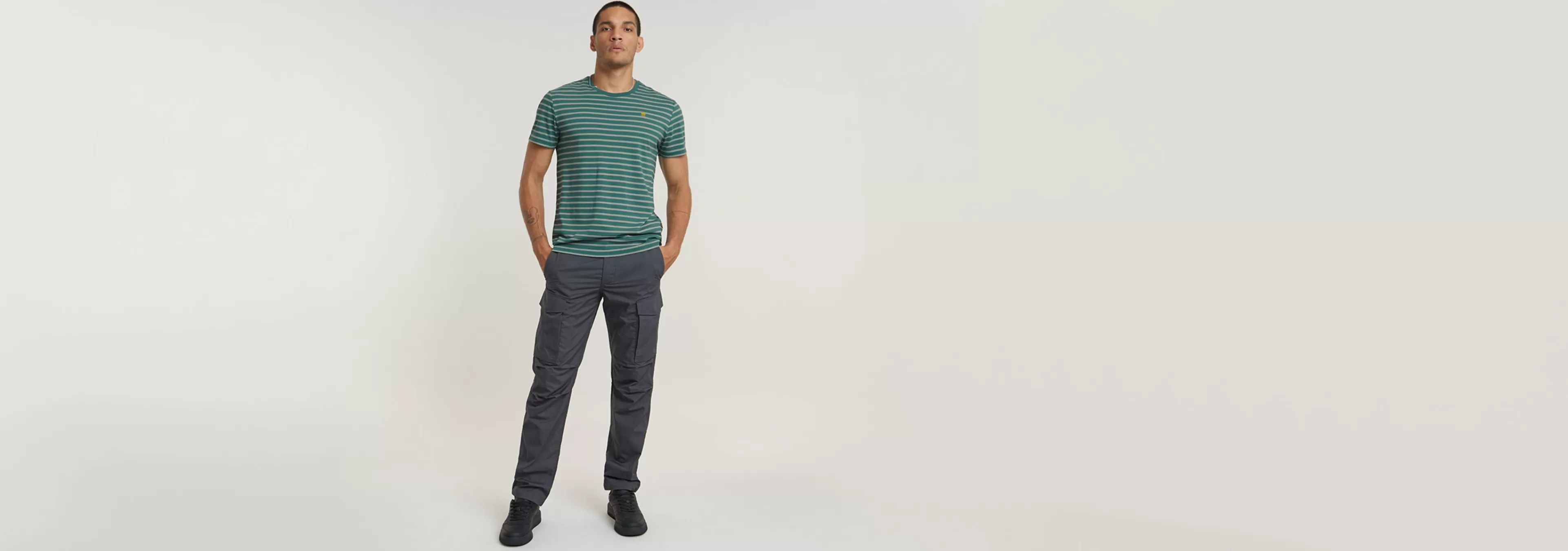 Best Sale G-Star Stripe T-Shirt wrought iron/blue spruce
