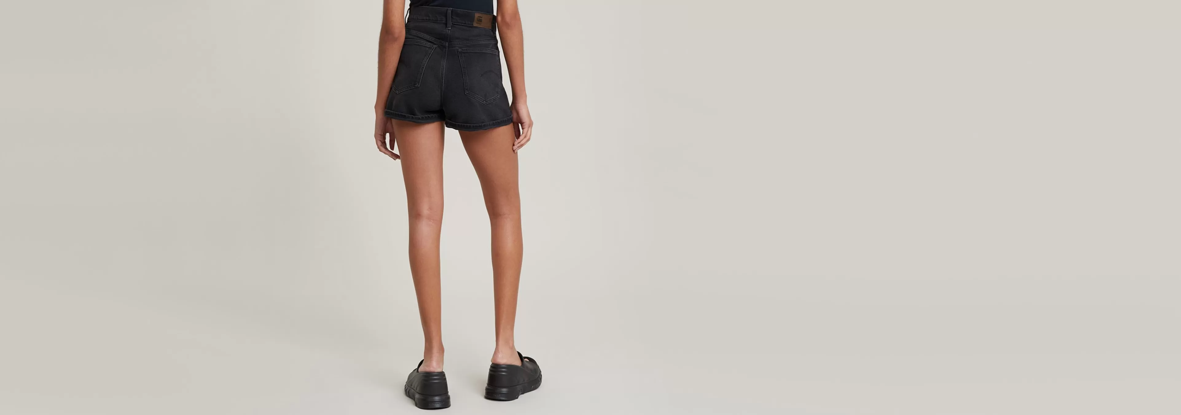 Cheap G-Star Tedie Ultra High Denim Short worn in black moon