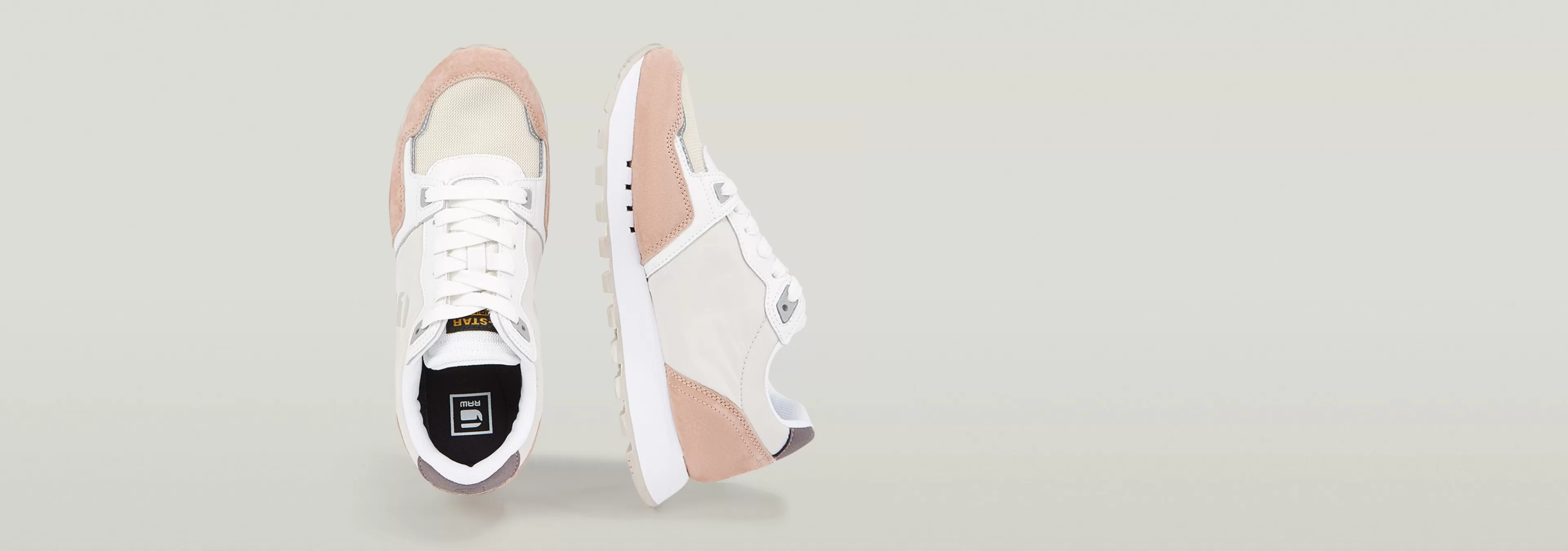 Store G-Star Track II Blocked Suède Sneakers sand/old pink