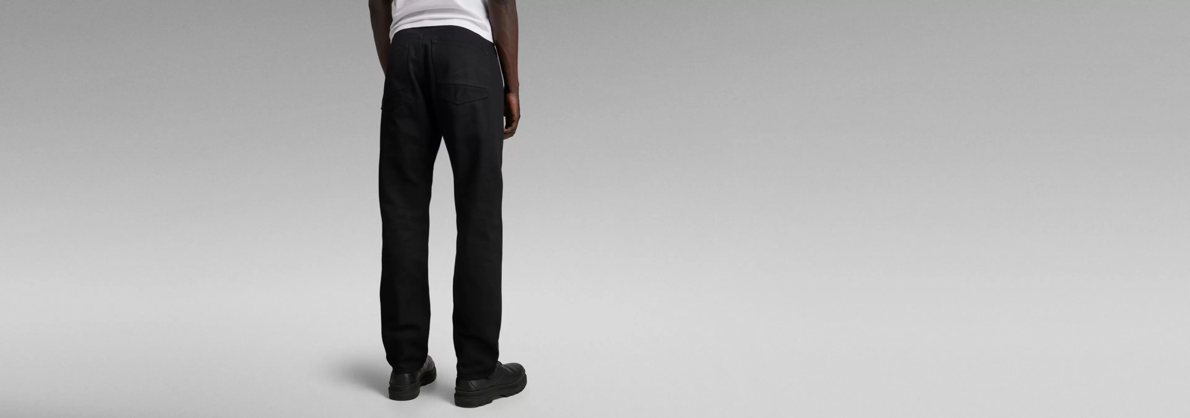 Shop G-Star Triple A Regular Straight Jeans pitch black