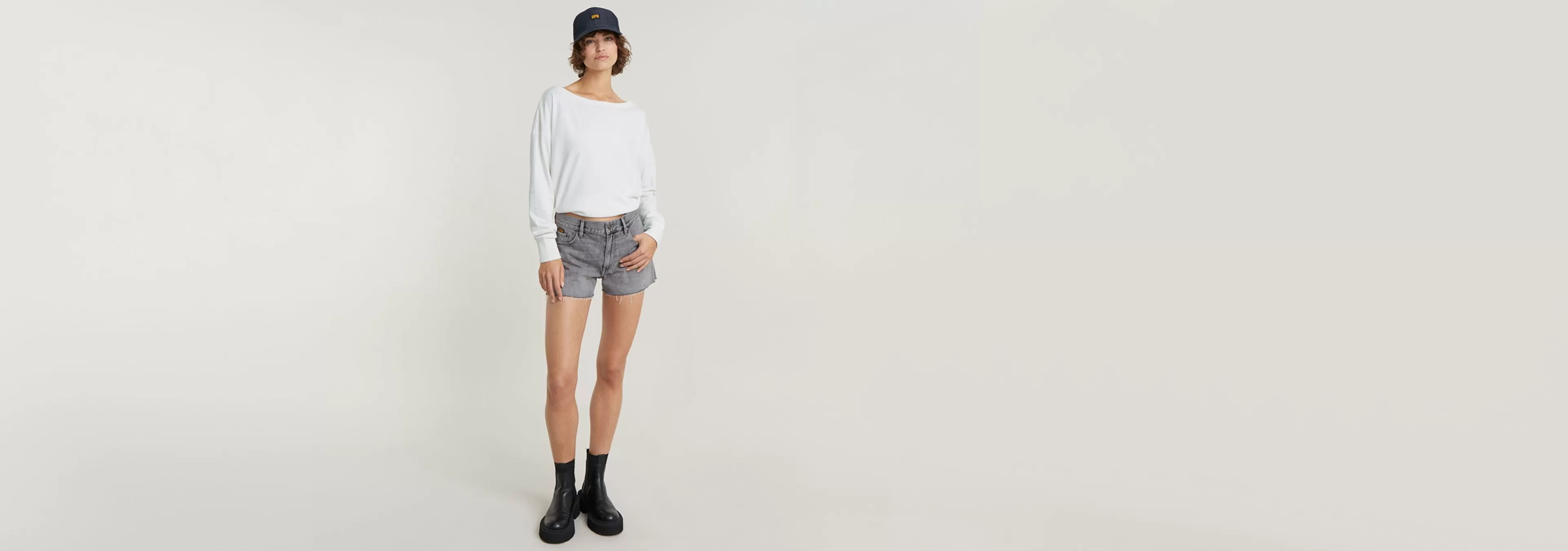 Cheap G-Star True Short Raw Edge faded grey neblina
