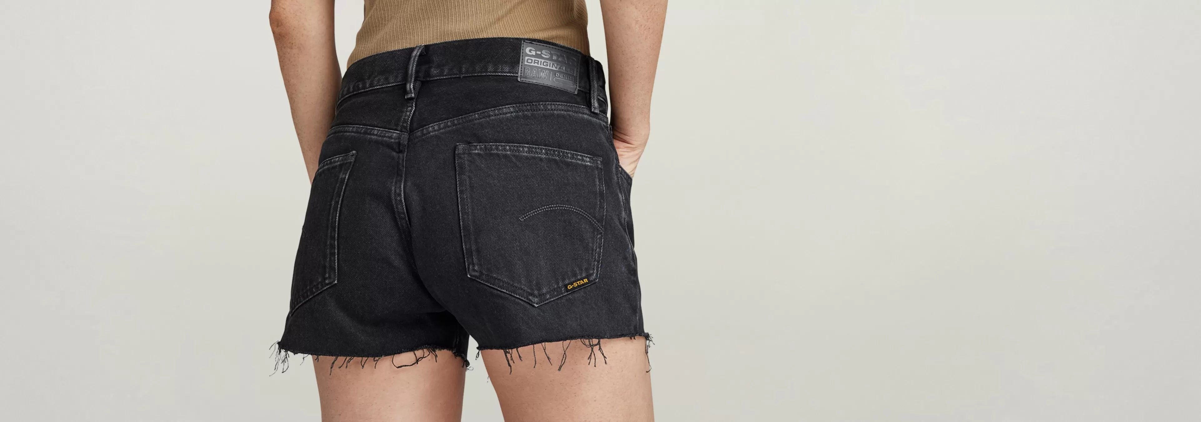 Cheap G-Star True Shorts Raw Edge jet black