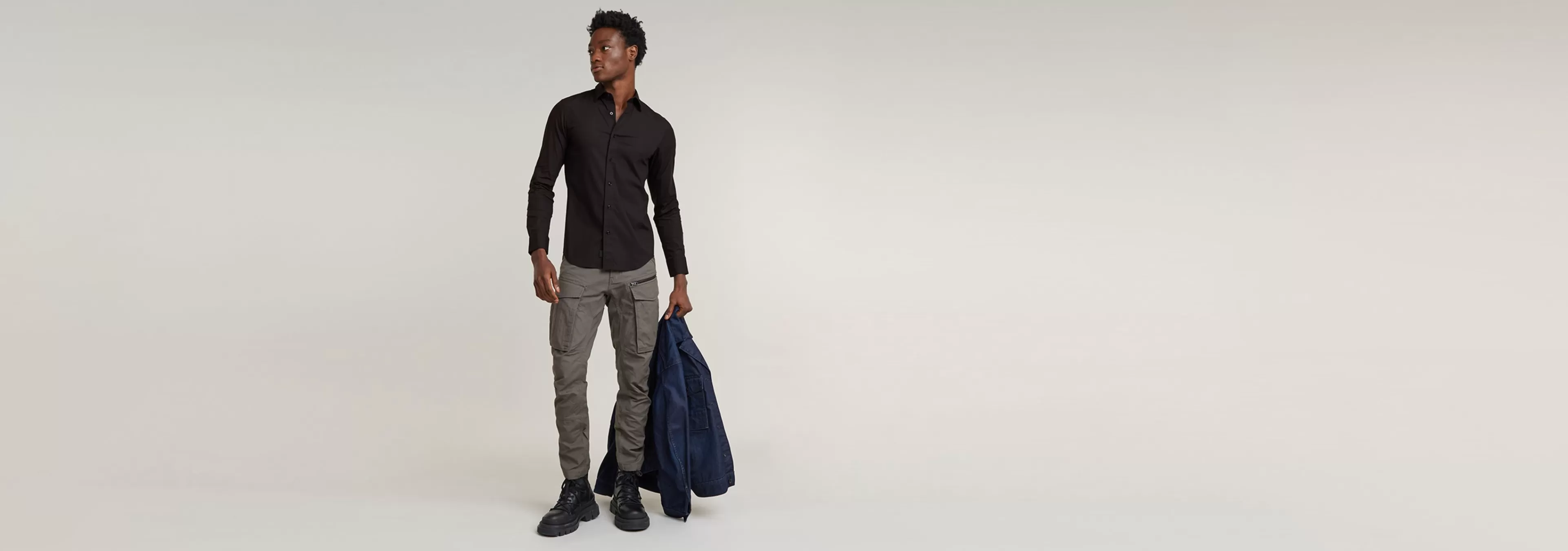 Hot G-Star Uniform Slim Shirt dark black