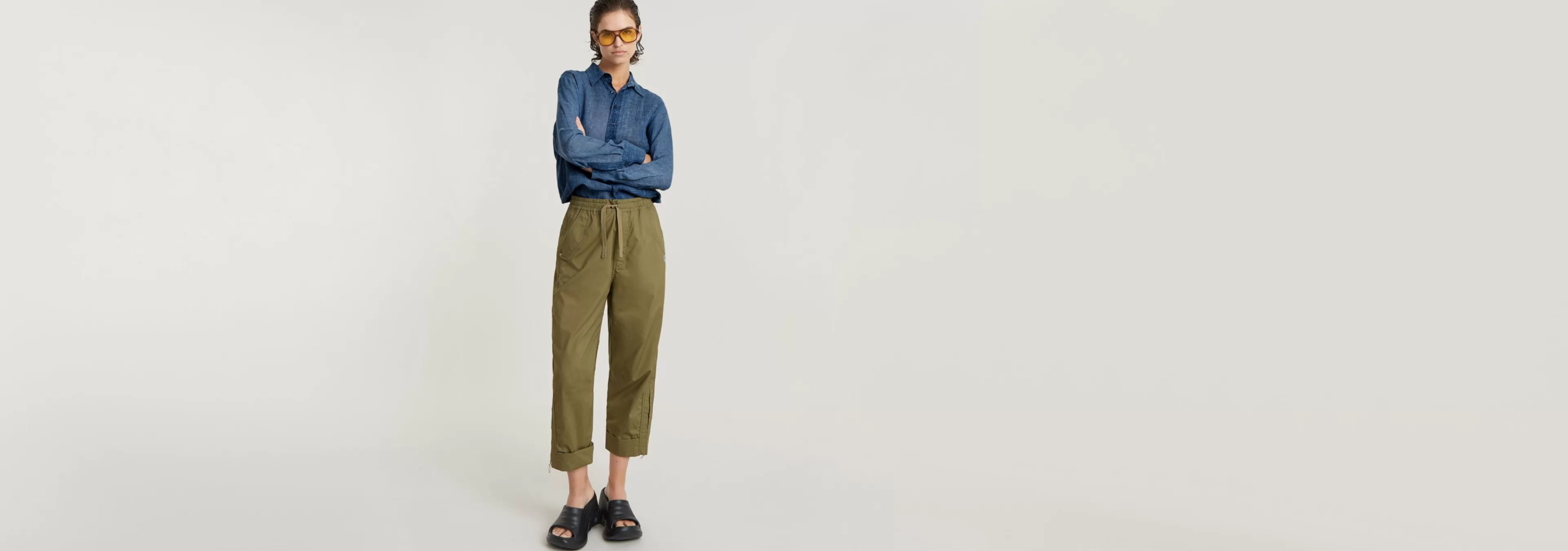 Best Sale G-Star Utility Broek Cropped Smoke Olive