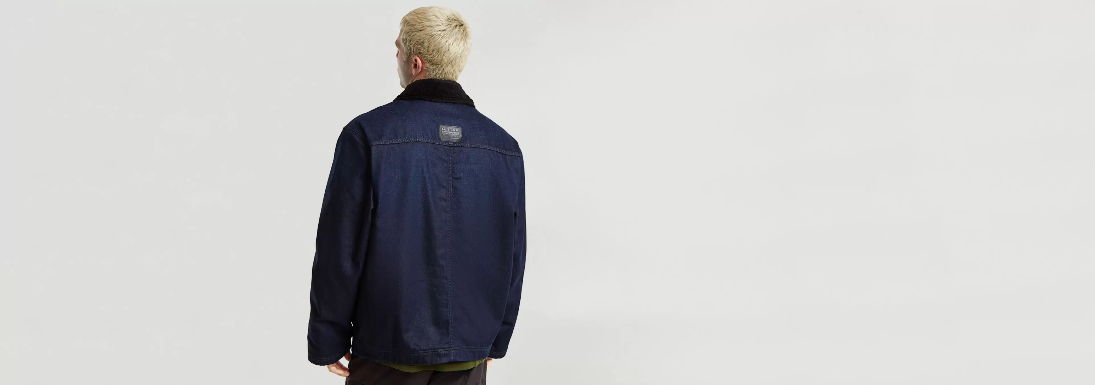 Shop G-Star Utility Sherpa Jack worn in deep frisian night