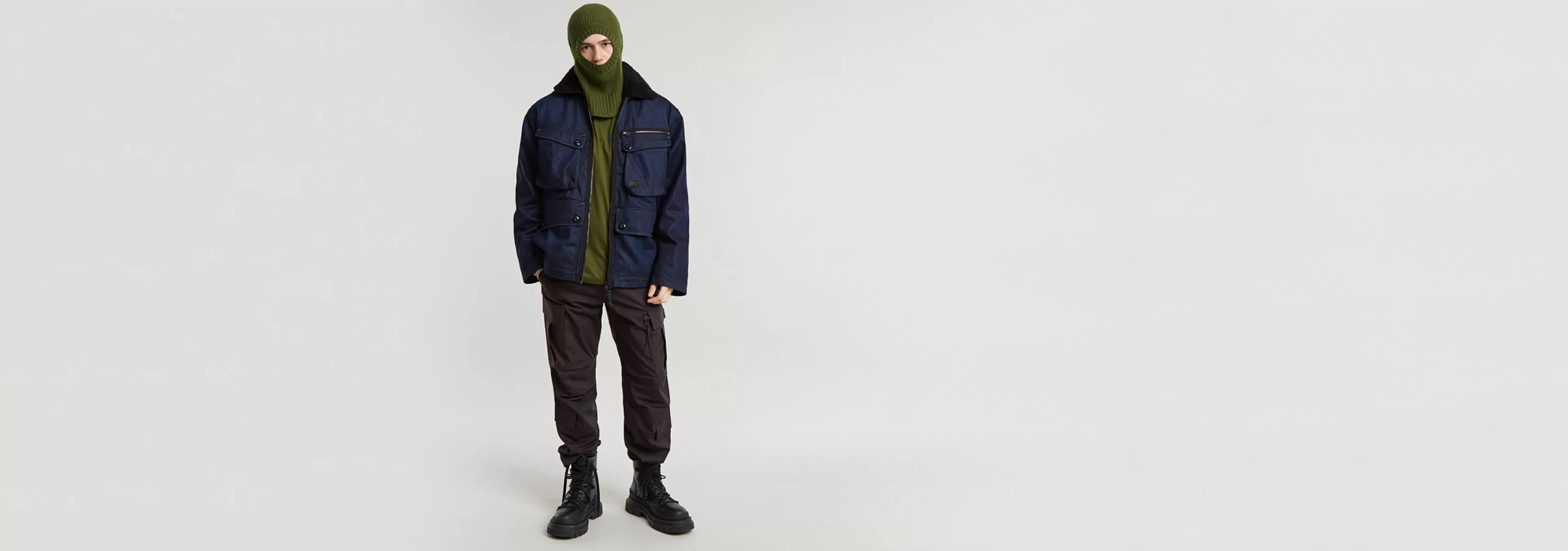 Shop G-Star Utility Sherpa Jack worn in deep frisian night