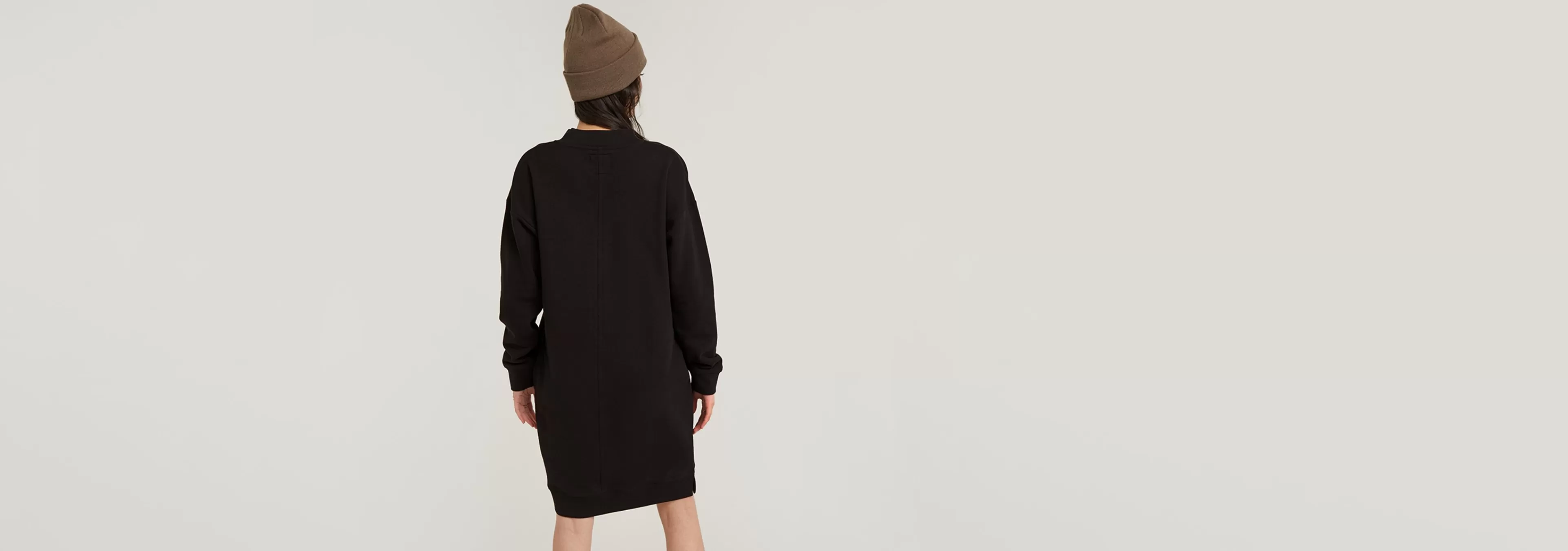 Store G-Star V-Hals Sweaterjurk dark black
